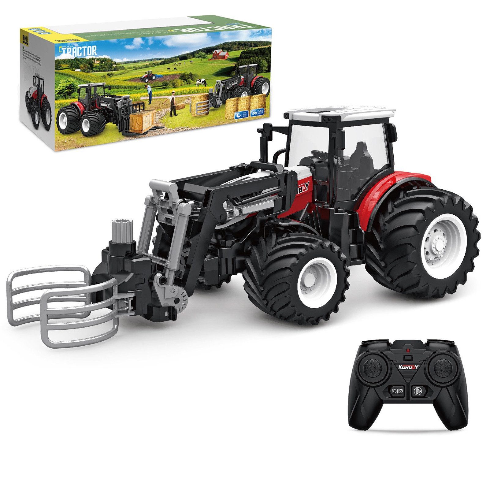 RC-Traktor RC-Traktor Ferngesteuerter Frontschaufel Traktor Spielzeug ab 3 Jahre