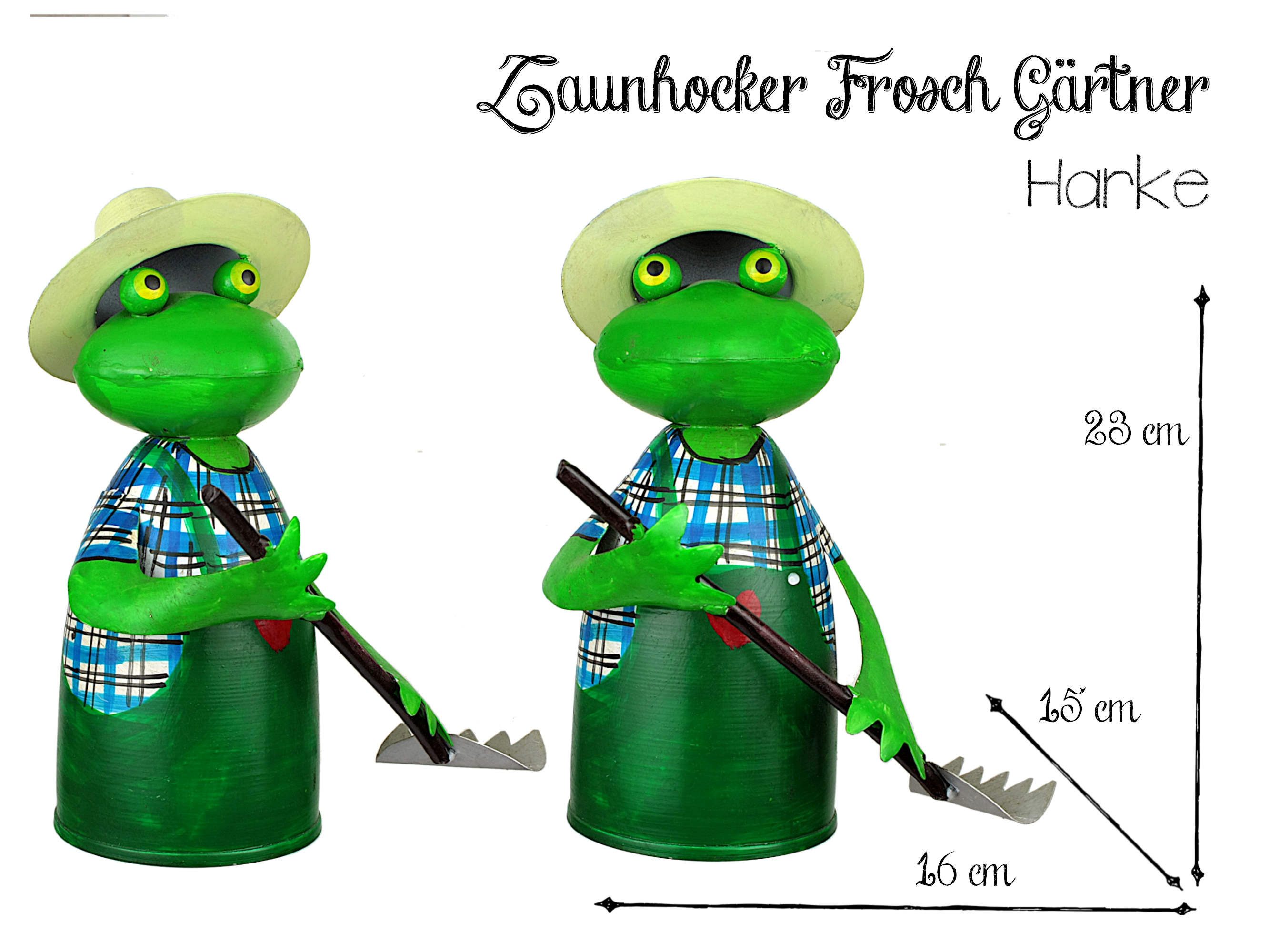 Paulslandhaus Gartenfigur Zaunhocker Gärtner Pfostenhocker Frosch günstig online kaufen
