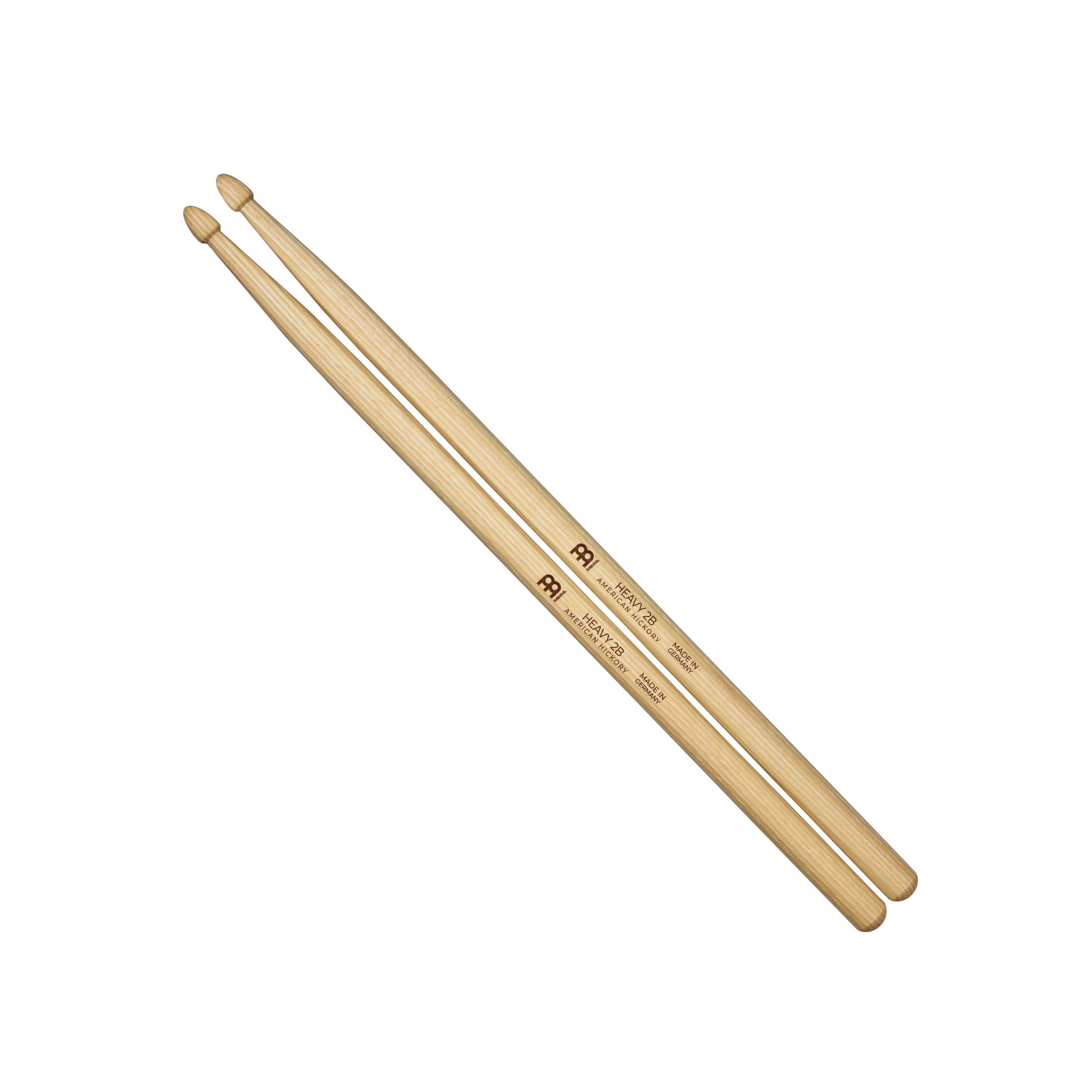 Meinl Percussion Drumsticks (Sticks, Beater und Mallets, Drumsticks Holztip), Heavy 2B Sticks - Drumsticks