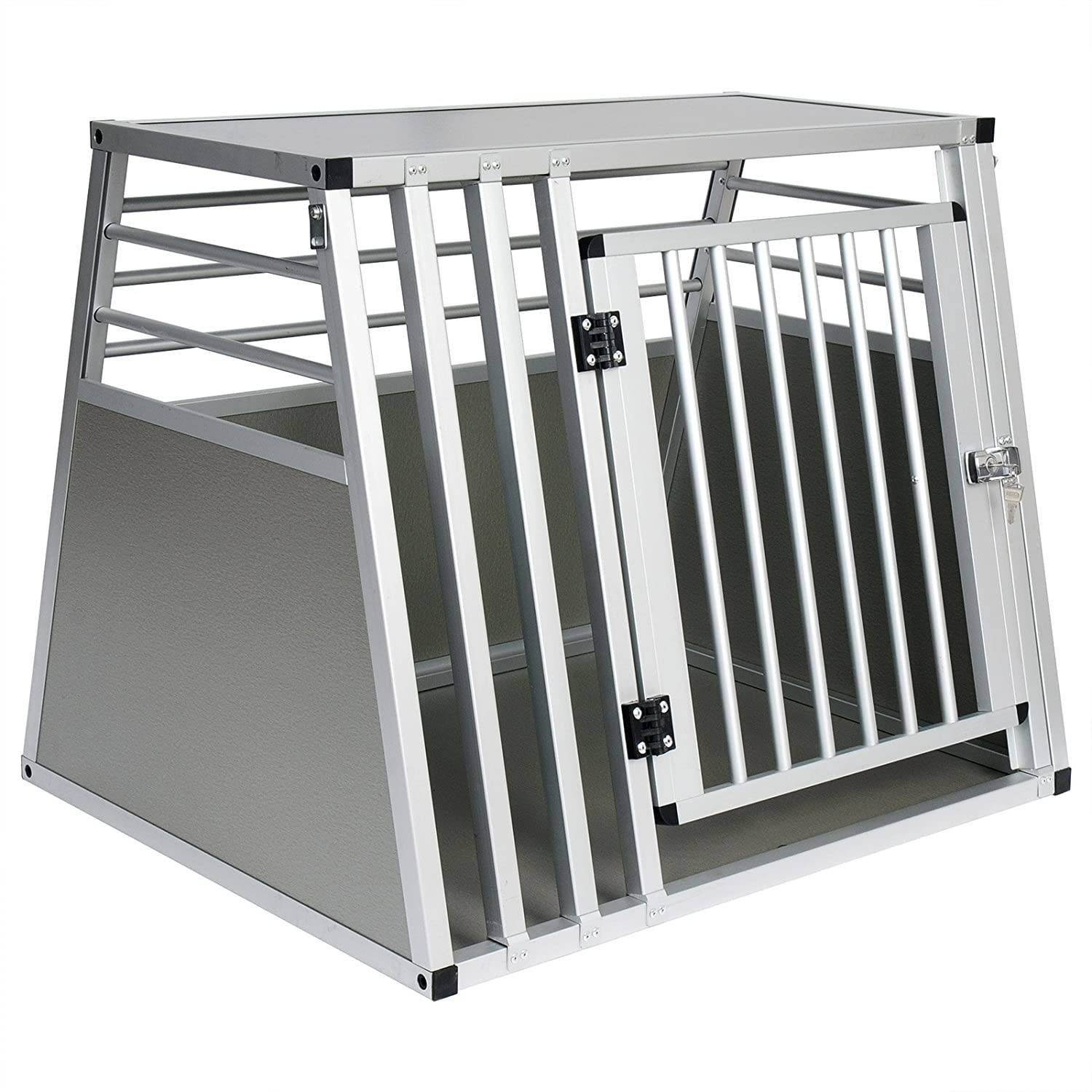 CADOCA® Hundetransportbox Aluminium Hundebox Kofferraum robust