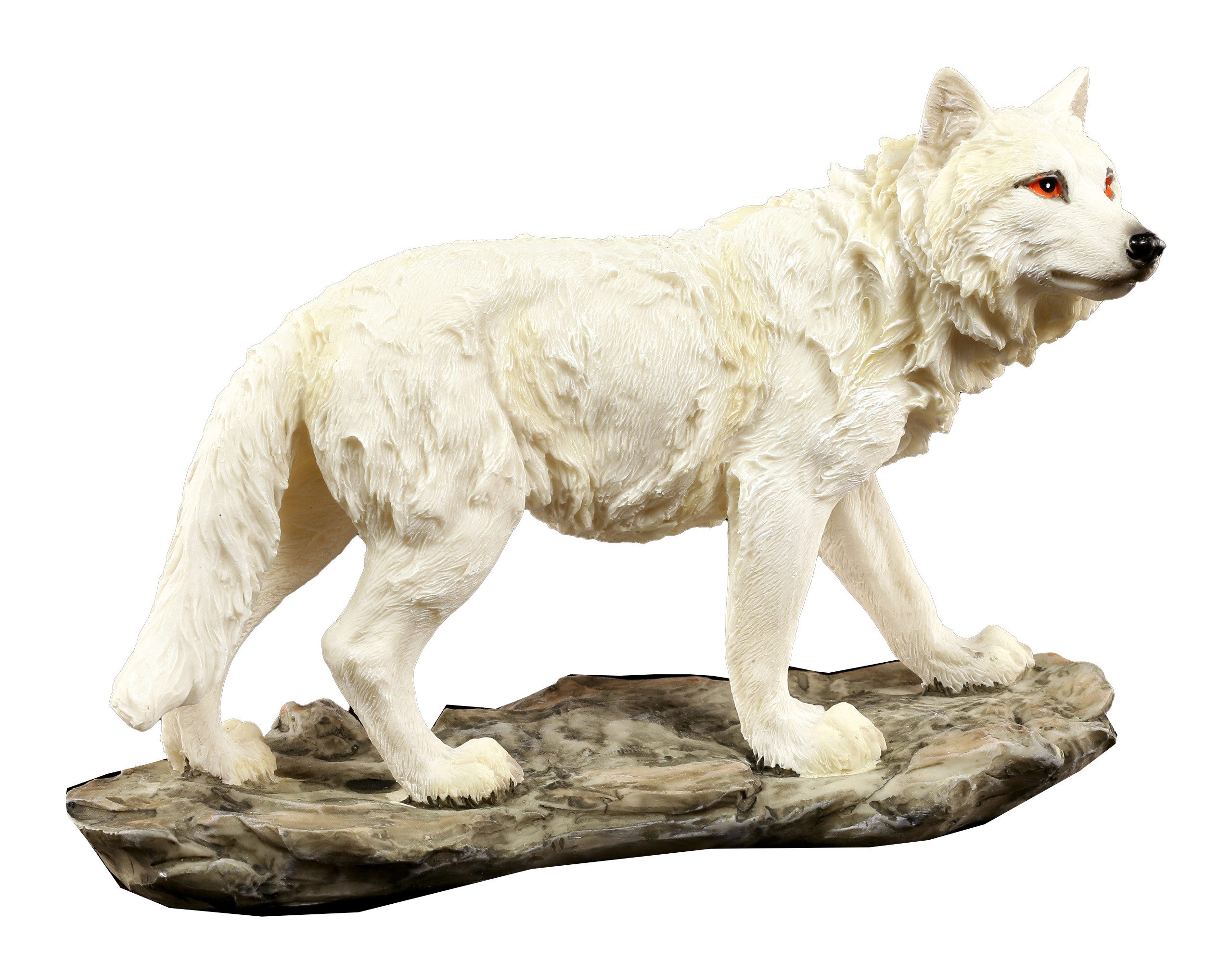 Figuren Shop GmbH Tierfigur Wolf Figur - Der Bergwächter - Willow Hall Tierfigur Deko
