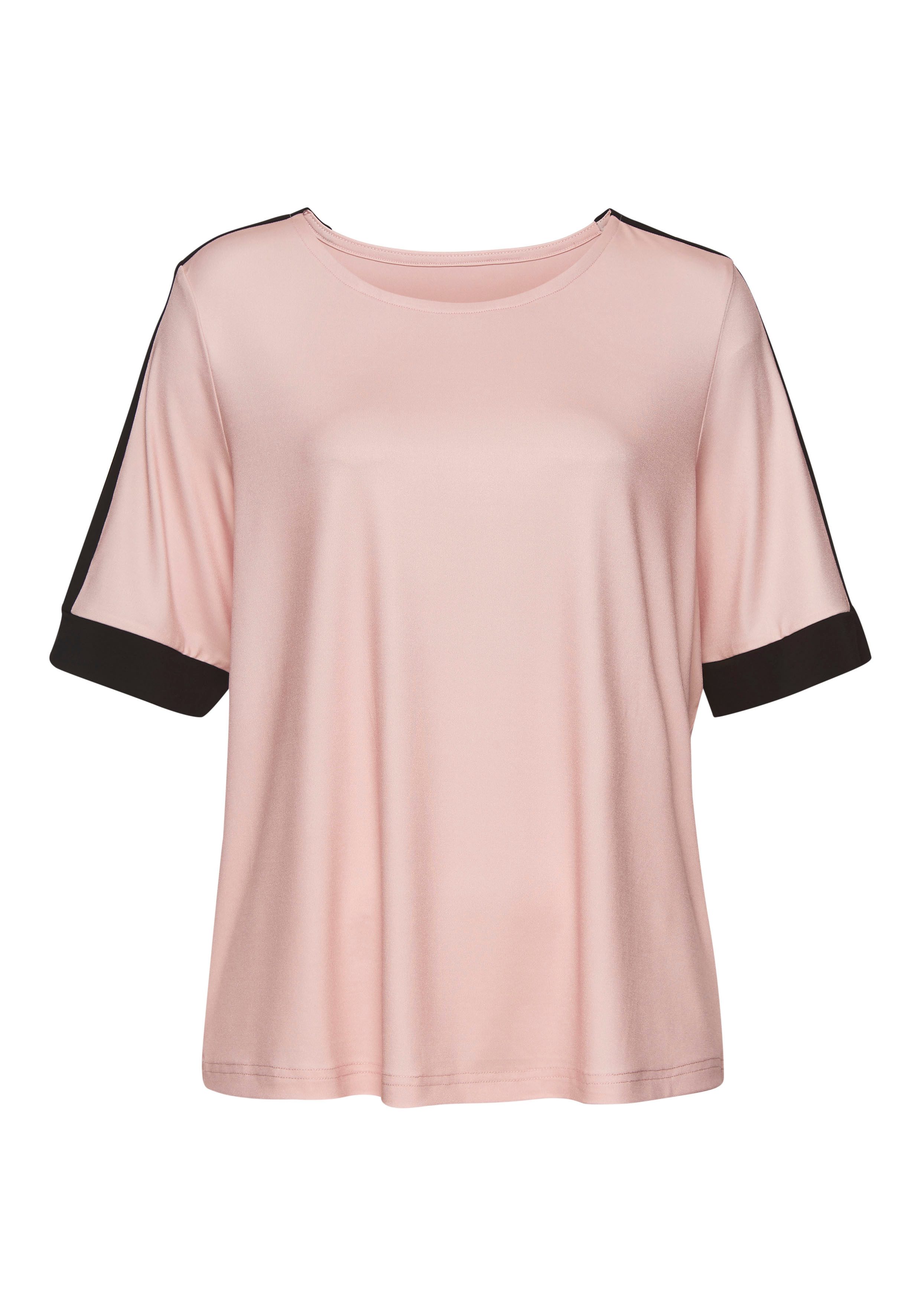 Vivance Kurzarmshirt mit sportlichen Kontraststreifen günstig online kaufen