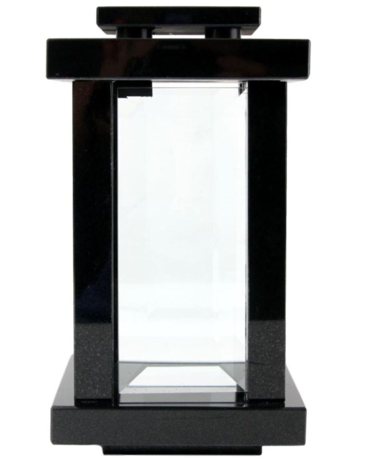 KOKA Dekoobjekt Grab-Lampe Granit Schwedisch Black, Grab-Licht, eckig,  modern, hochwertig, mit Glastür, witterungsbeständig und robust