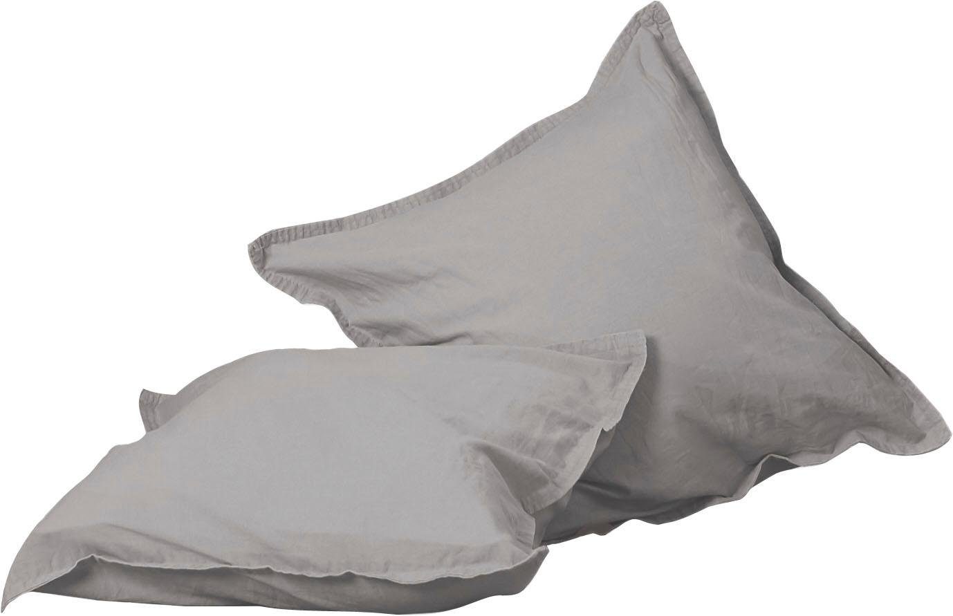 Primera Kissenbezüge Kissenbezüge »Stone Washed«, Primera (2 Stück), (2 Stück), mit Stone-Washed Optik