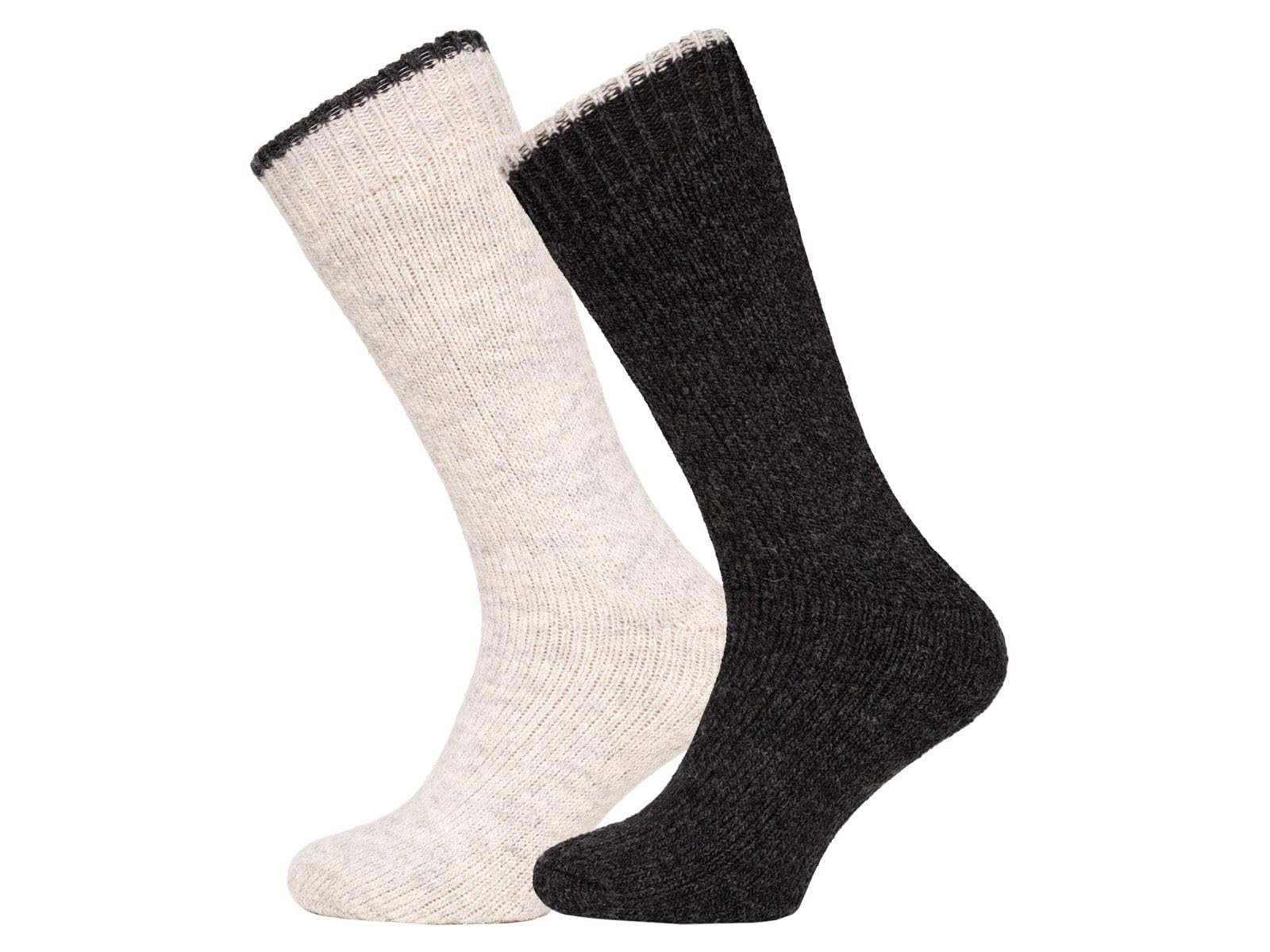 HomeOfSocks Norwegersocken 80% Wollsocken Inu Extra Warm Mit Frottee Winter Extra Dicke Socken Warm 80% Wolle Einfarbig