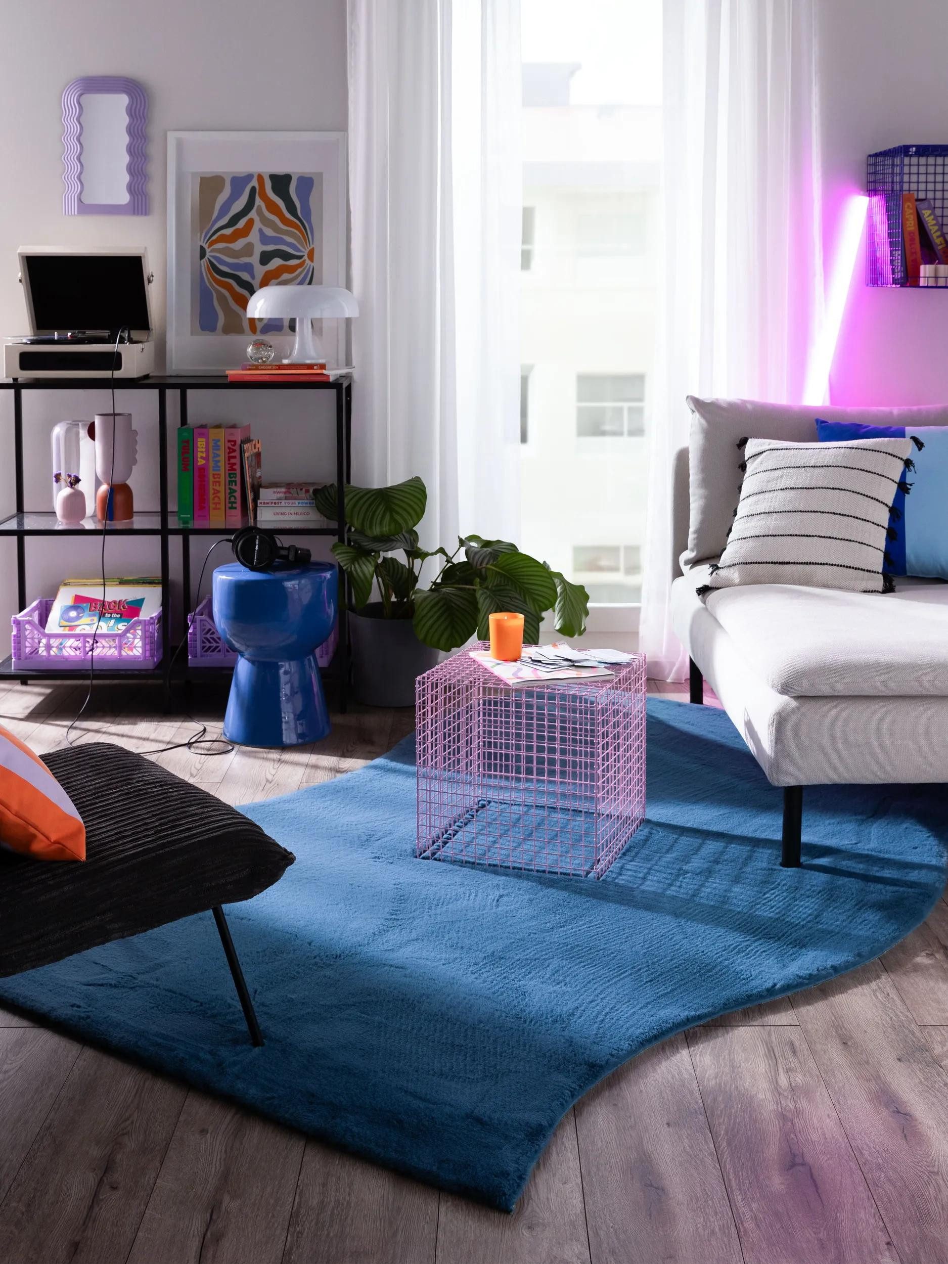 benuta Hochflor-Teppich Arlie, Sonderform, Höhe: 6 mm, Kunstfaser, Berber, Ethno-Style, Wohnzimmer