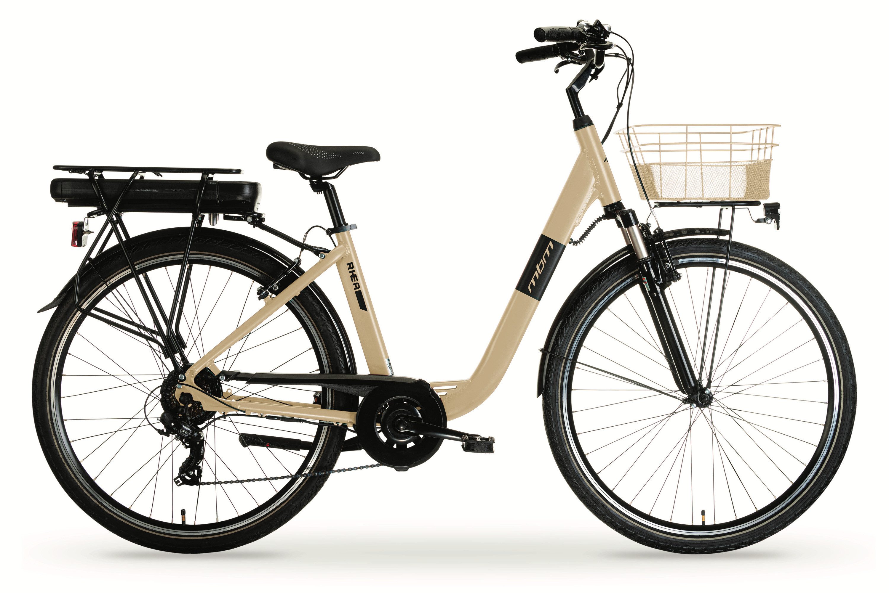 MBM E-Bike, 6 Gang Shimano, Kettenschaltung, Heckmotor, 518 Wh, Elektro-Citybike RHEA 26 Zoll