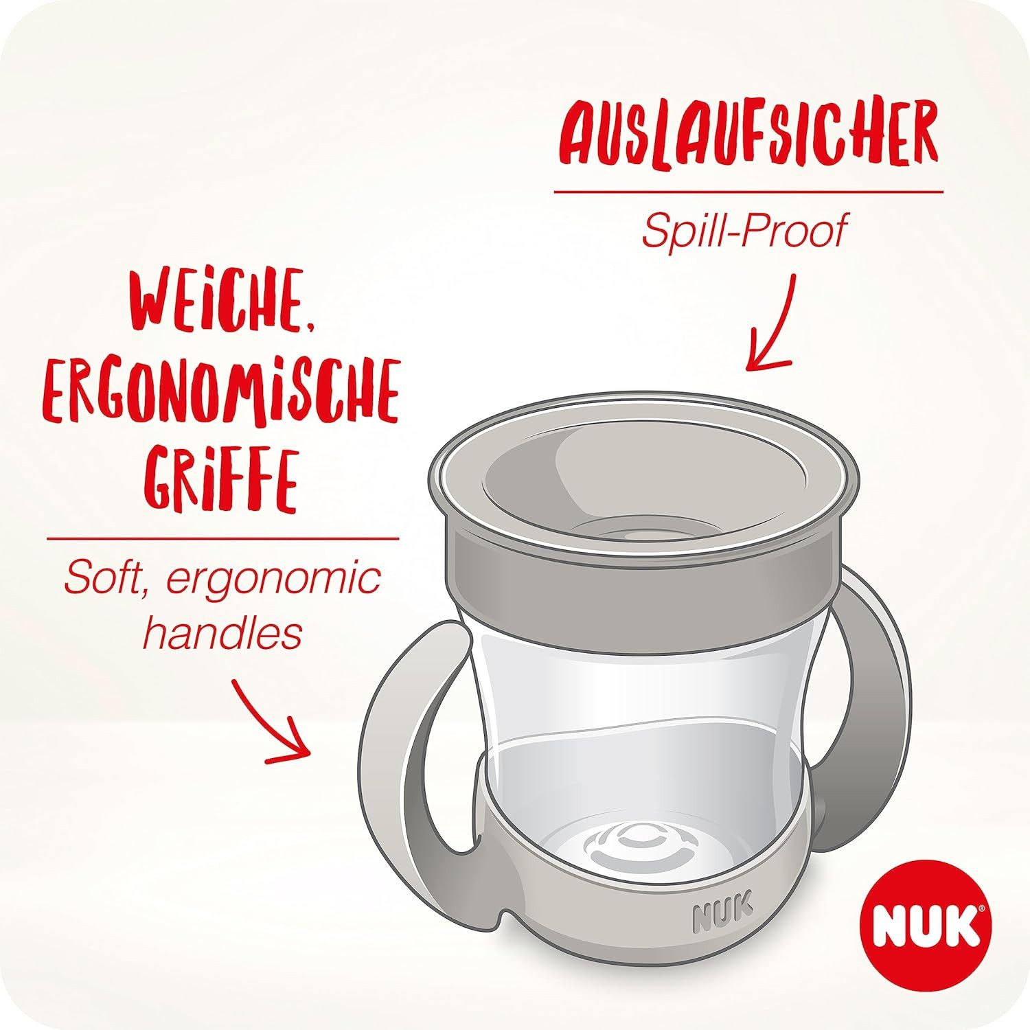 NUK Trinklernbecher NUK Mini Magic Cup Mint – 2er Pack, Kindgerecht & BPA-frei, 2-tlg.