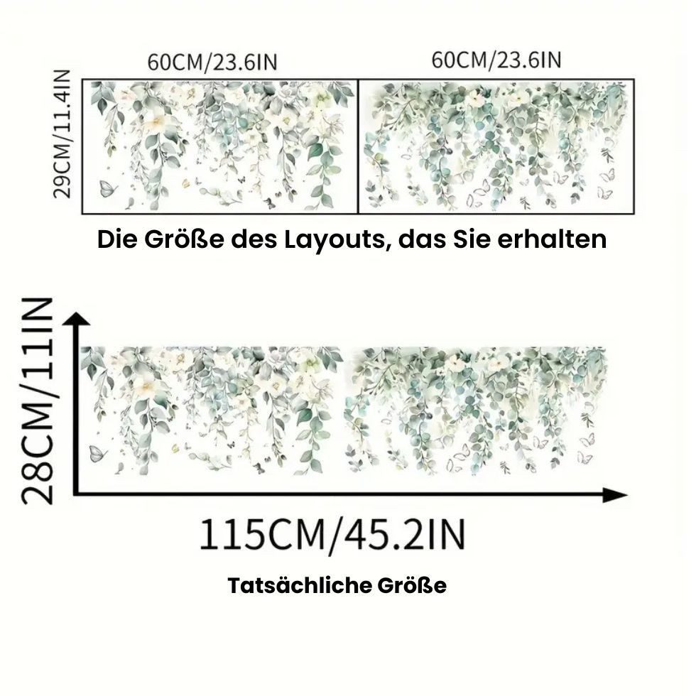 Montegoni Wandsticker Florale Wandtattoos mit Schmetterlingen günstig online kaufen