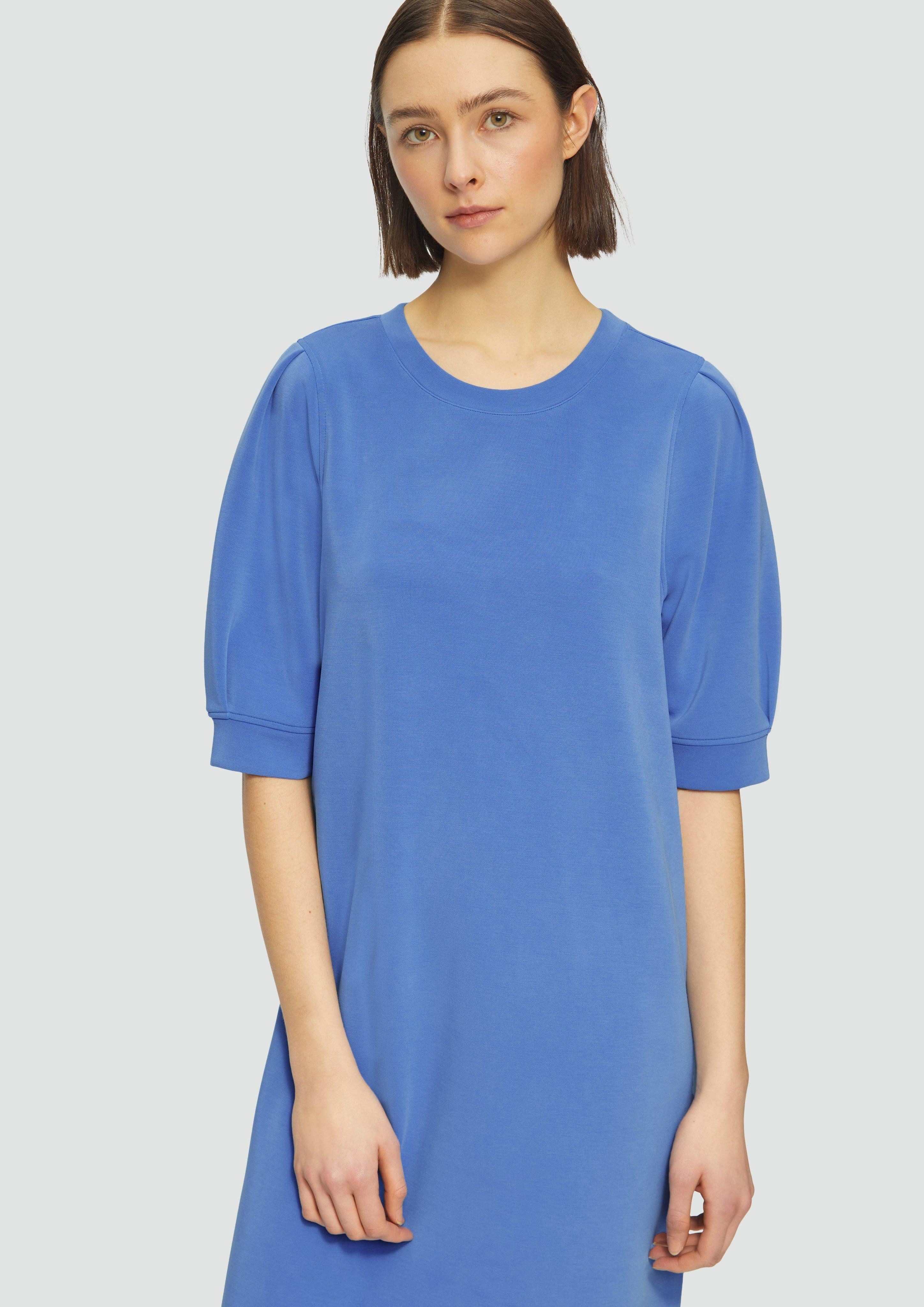 s.Oliver Minikleid Kurzes Scuba-Kleid mit Faltendetail günstig online kaufen
