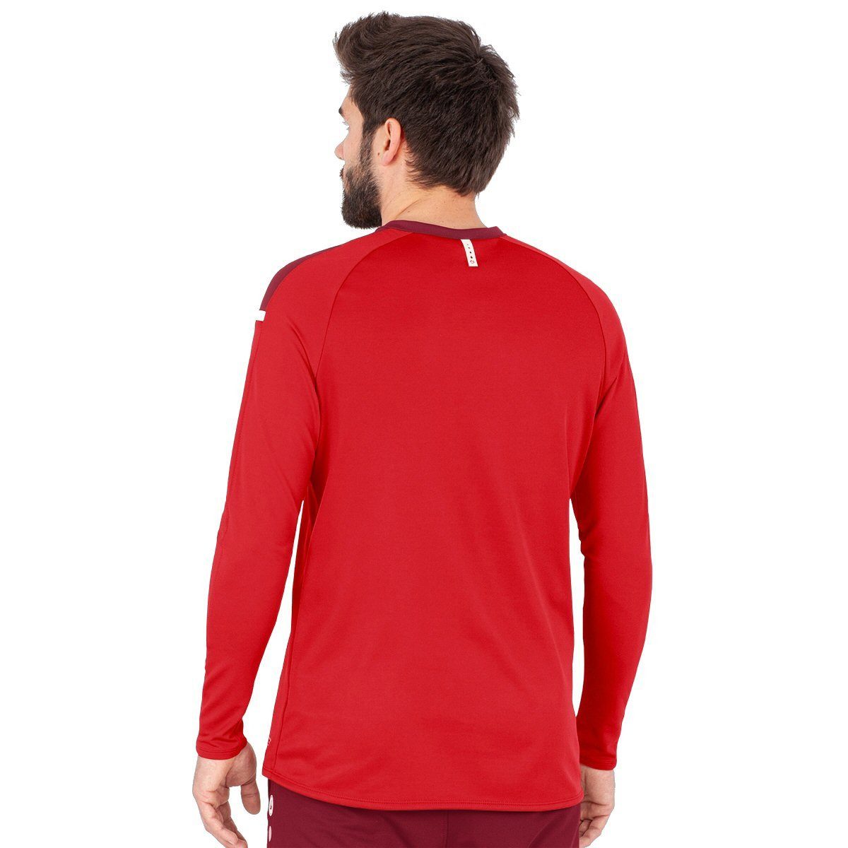 Jako Langarmshirt Sweat Champ 2.0 (100% Polyester) rot Herren