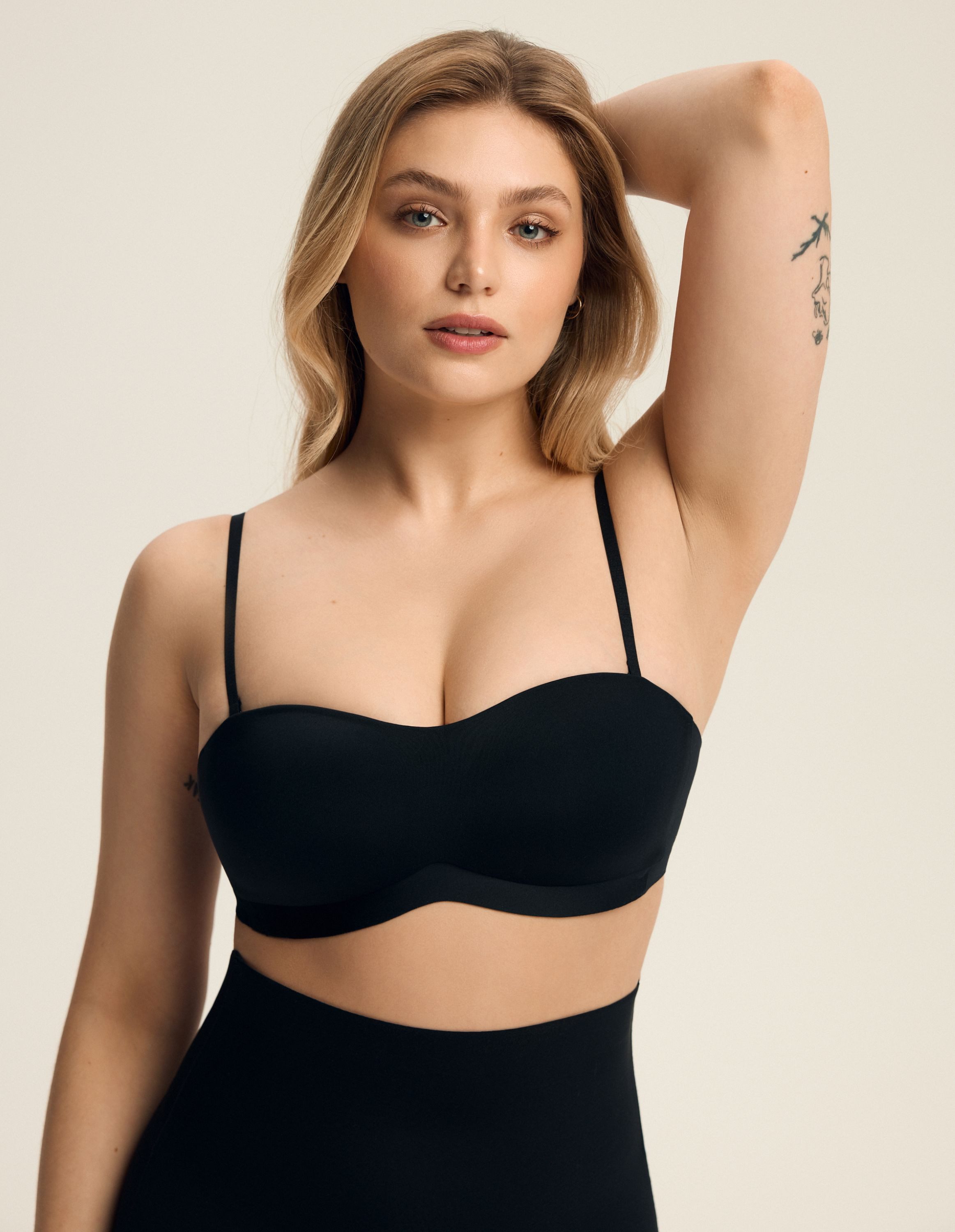 ESOTIQ Bandeau-BH Bandeau-BH Smooth, abnehmbare Träger, glatte Cups
