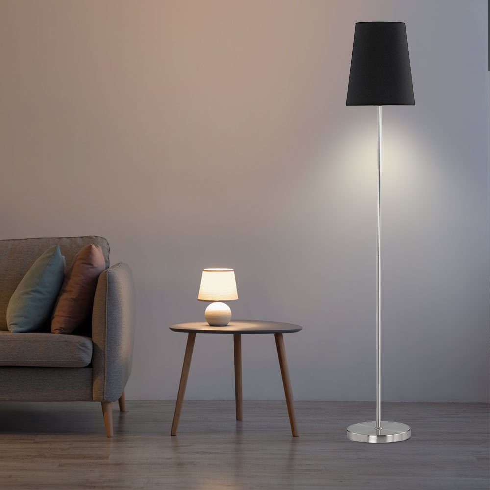 Stehlampe WOFI Stehlampe, mit Stoffschirm inklusive, schwarz Wohnzimmer Leuchtmittel nicht Stehleuchten