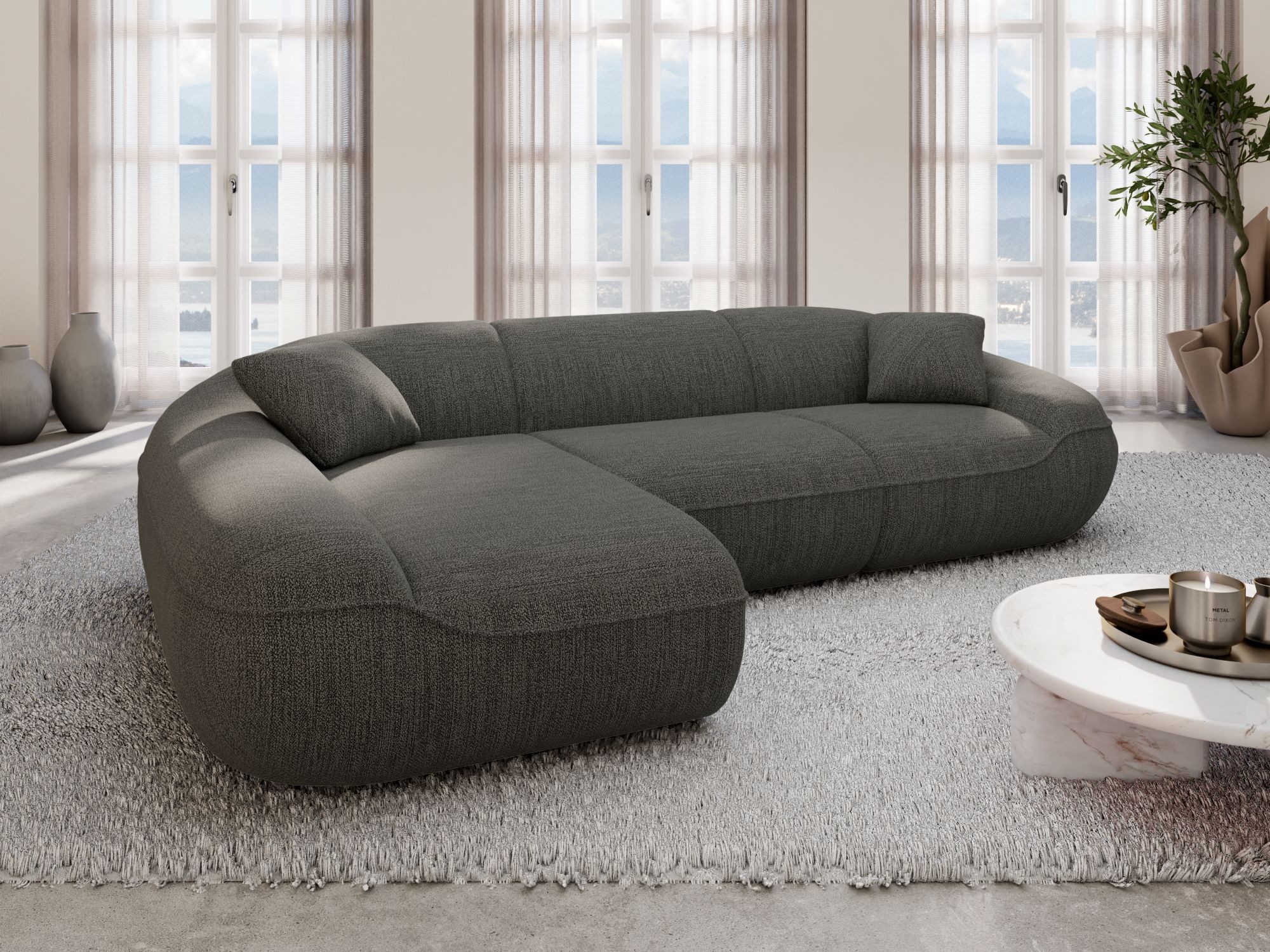 Sofa Dreams Ecksofa Polster Ecksofa Solmare L-Form kurz, Ecksofa, L-Form, Zeitloser Look in L-Form, 2 Zierkissen inklusive