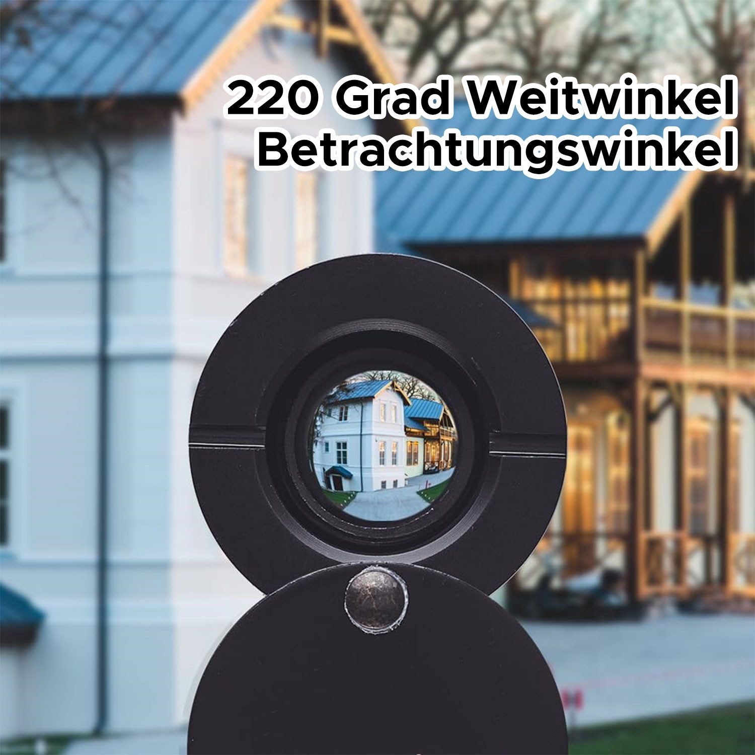 Refttenw Türspion Massives Messing 220-Grad-Türspione, Türstärke 35-55 mm