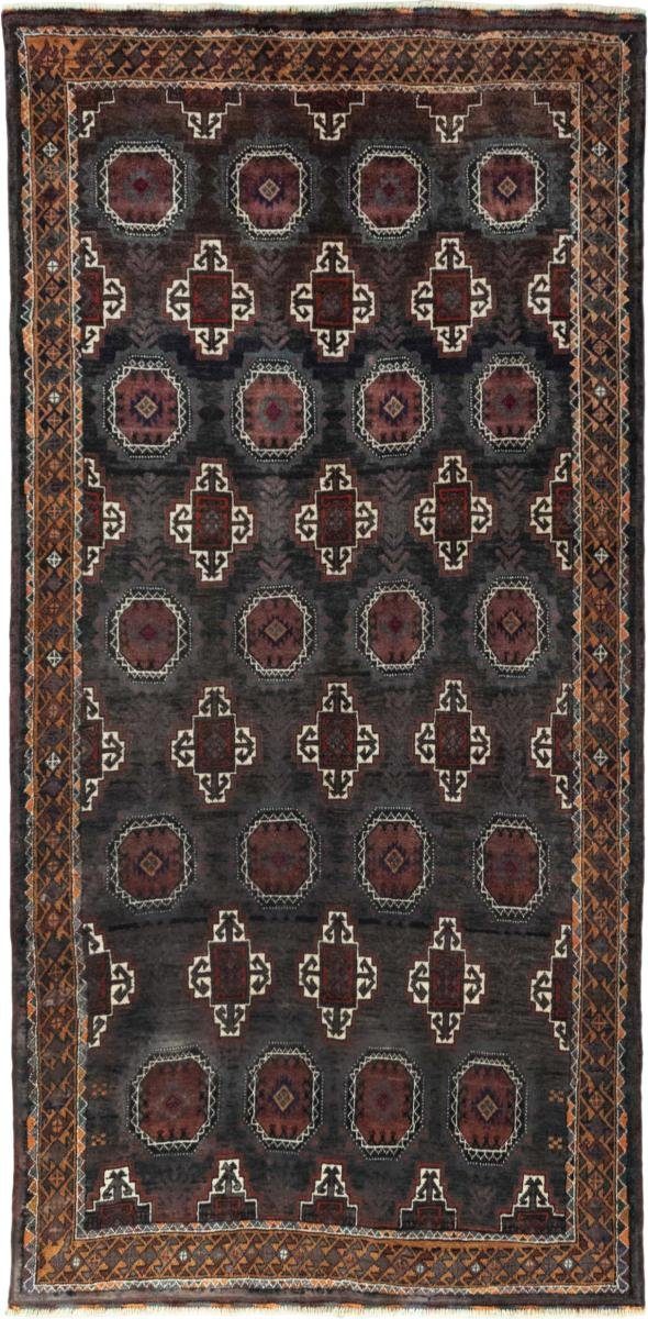Orientteppich Turkaman 134x273 Handgeknüpfter Orientteppich / Perserteppich Läufer, Nain Trading, rechteckig, Höhe: 6 mm