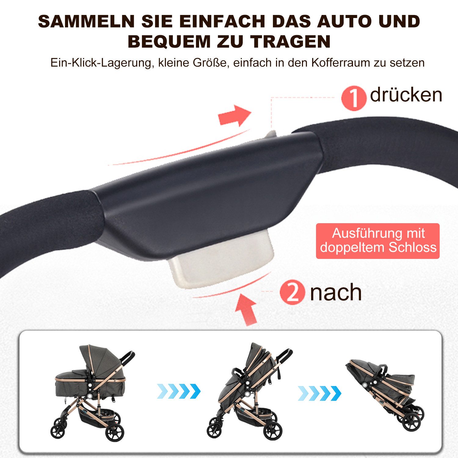 IKIDO combination stroller 2 in 1