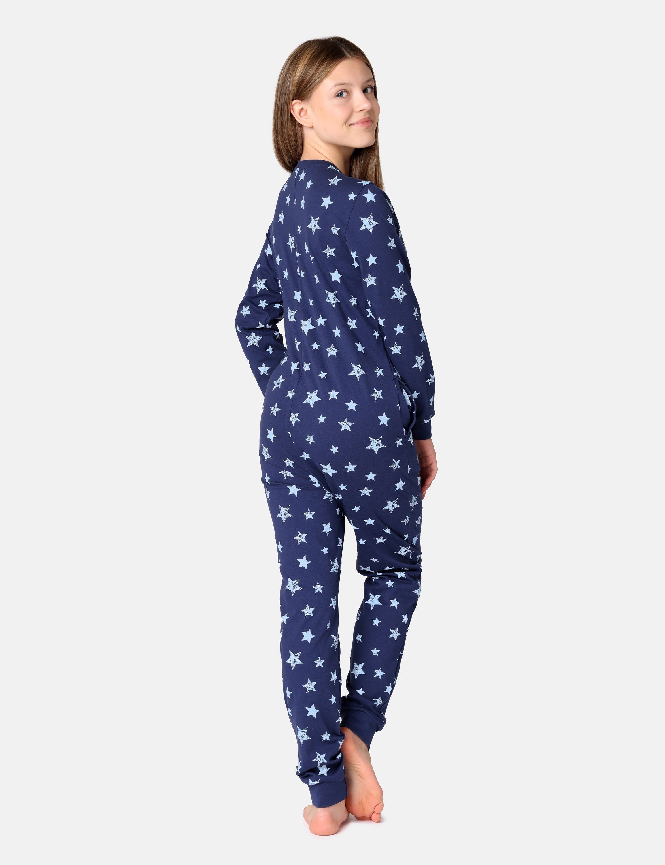 Merry Style Dunkelblau/Blau Jugend MS10-335 Sterne Schlafanzug Schlafoverall Schlafanzug Mädchen