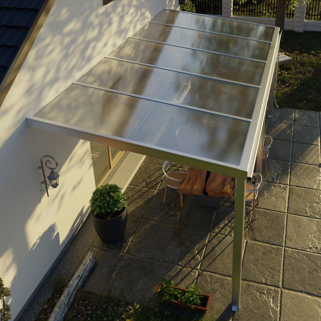 Beckmann Terrassendach Exklusiv Gr. 3, BxT: 508x270,7 cm, Bedachung Doppelstegplatten