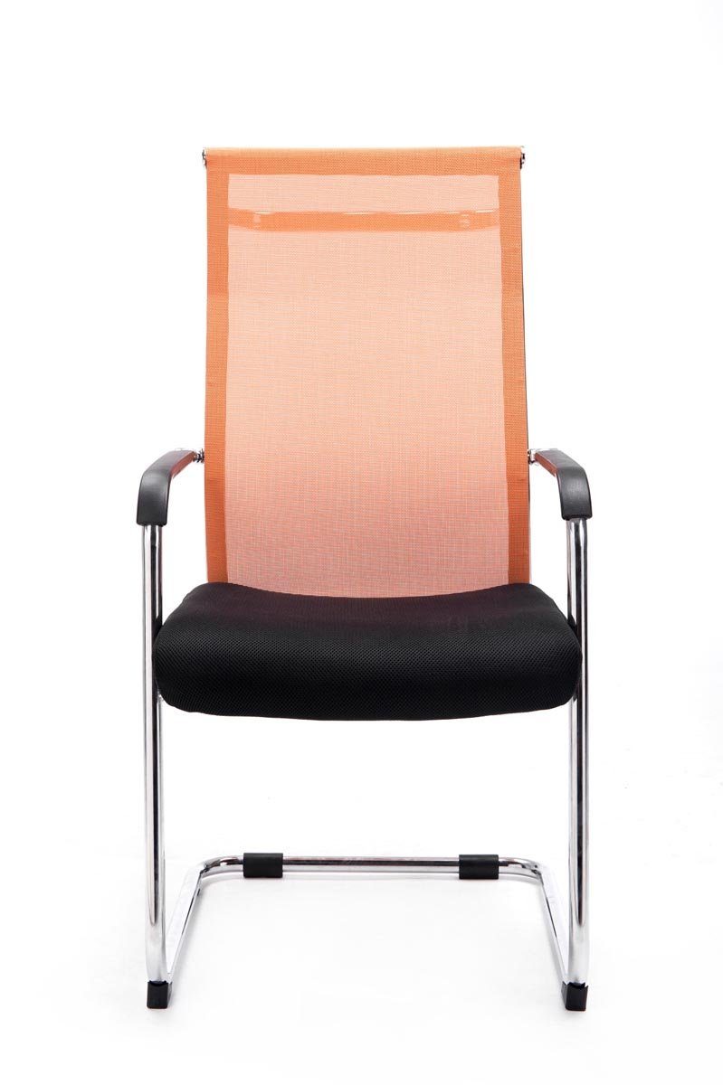 Brent Netzbezug hochwertig Metall orange gepolsterter Gestell: - chrom - (Küchenstuhl TPFLiving Besucherstuhl Sitzfläche Esszimmerstuhl - Konferenzstuhl mit Wohnzimmerstuhl), Sitzfläche: - Two