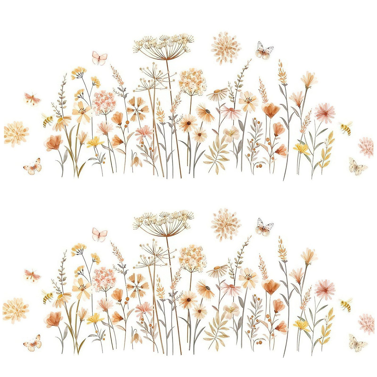BlingBin Wandtattoo Boho Wandaufkleber Wildblume Löwenzahn günstig online kaufen