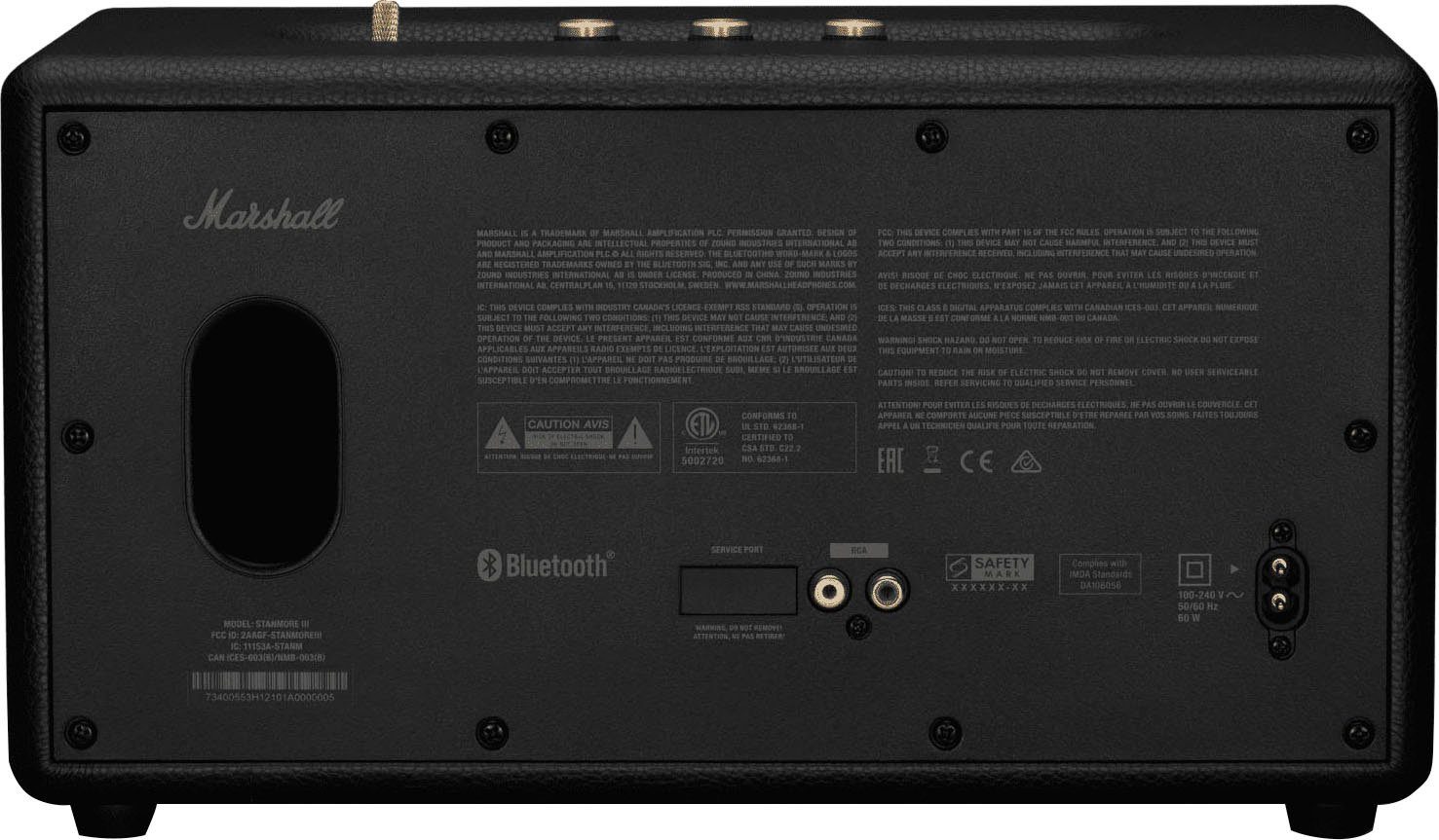 Marshall Stanmore III schwarz (Bluetooth, W) 80 Bluetooth-Lautsprecher