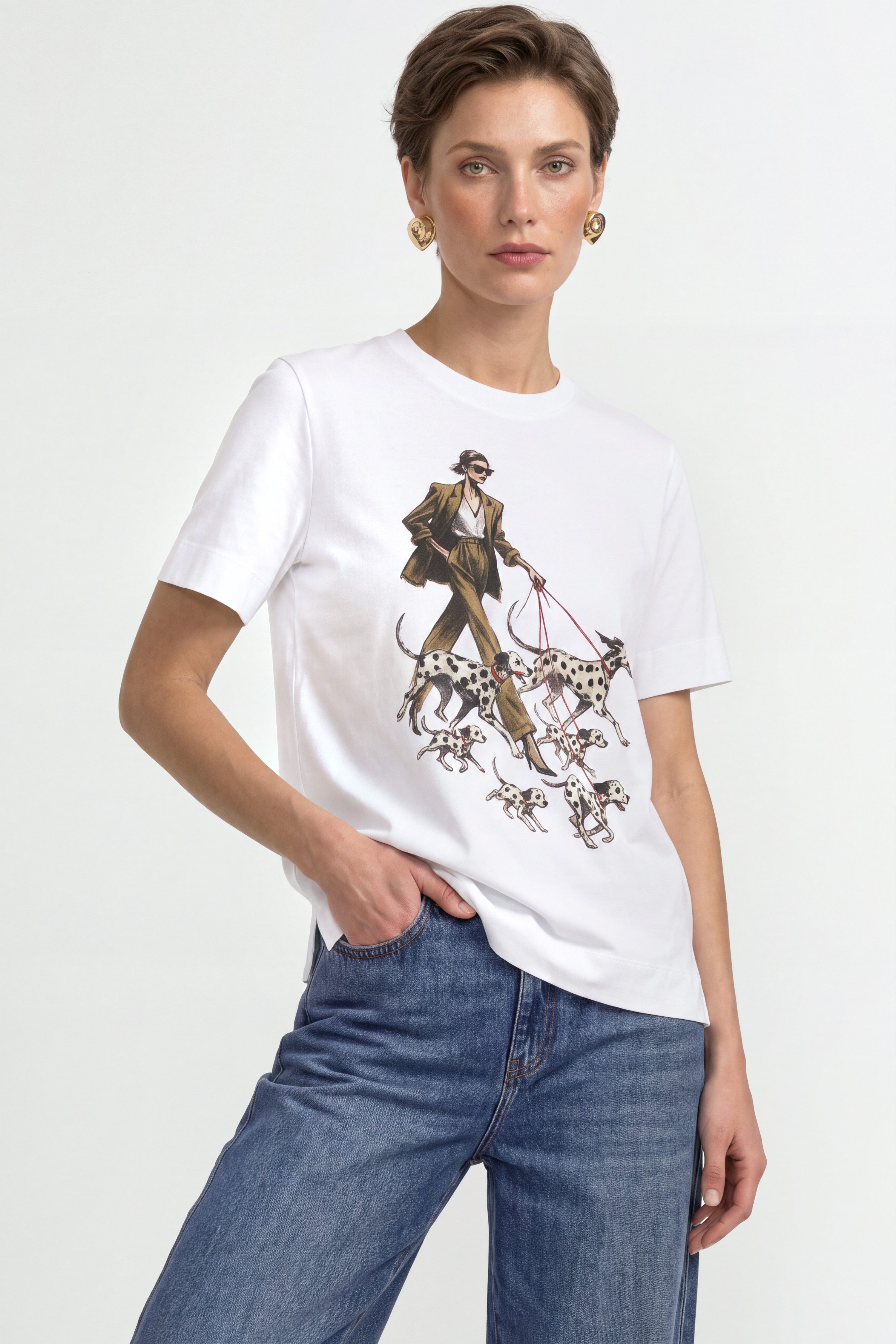 RICHROYAL T-Shirt mit auffälligem Print