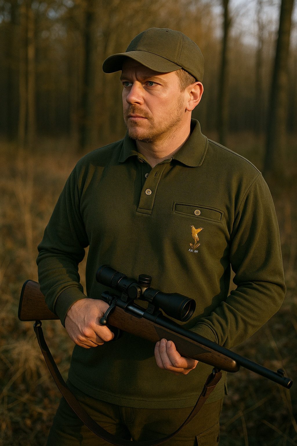 Hubertus® Hunting Sweater Jagdsweater mit Motiv günstig online kaufen