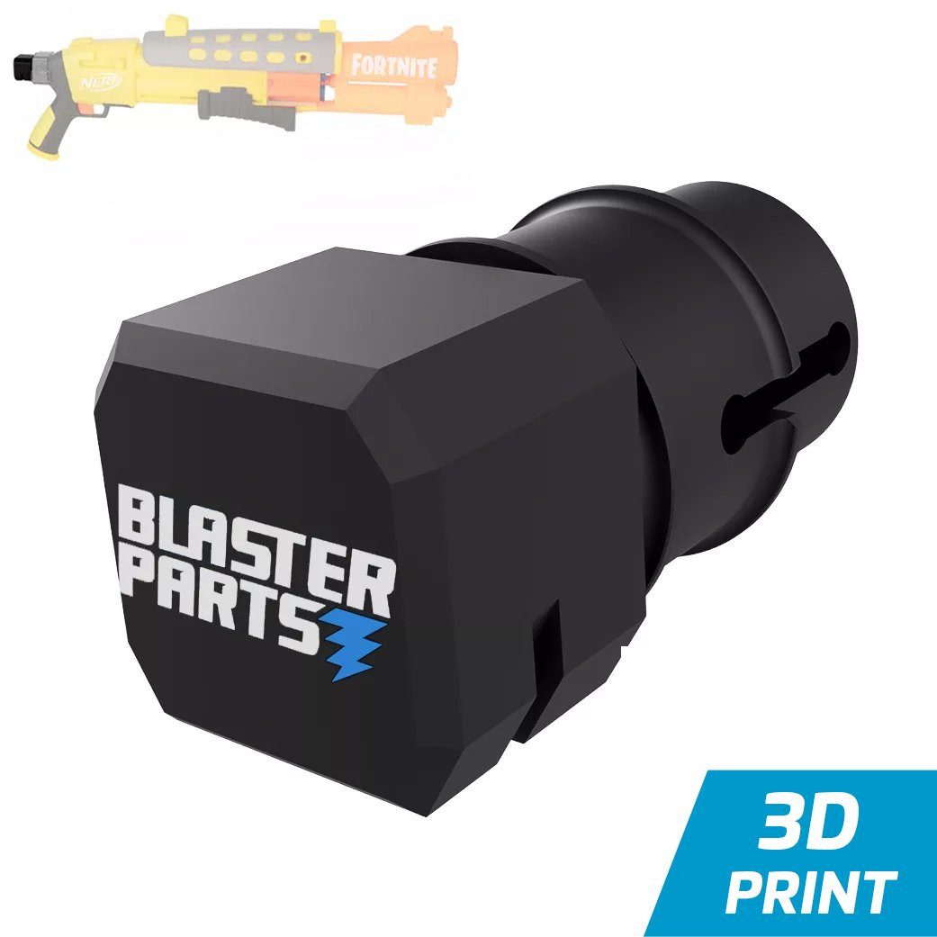 Blasterparts Blaster Schulterstützen-Adapter für NERF Fortnite Legendar, Dieser 3D-gedruckte Adapter ersetzt die kurze Original-Schulterstütze