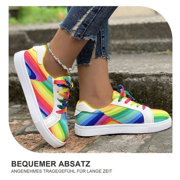 Daisred Schnürhalbschuhe Damen Herren Bequemschuhe Sneaker