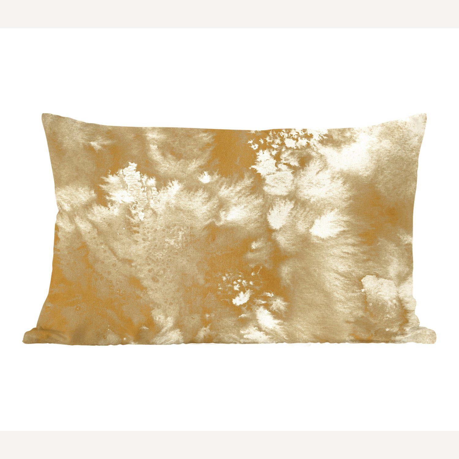 MuchoWow Dekokissen Gold - Farbe - Abstrakt, Wohzimmer Dekoration, Zierkissen, Dekokissen mit Füllung, Schlafzimmer
