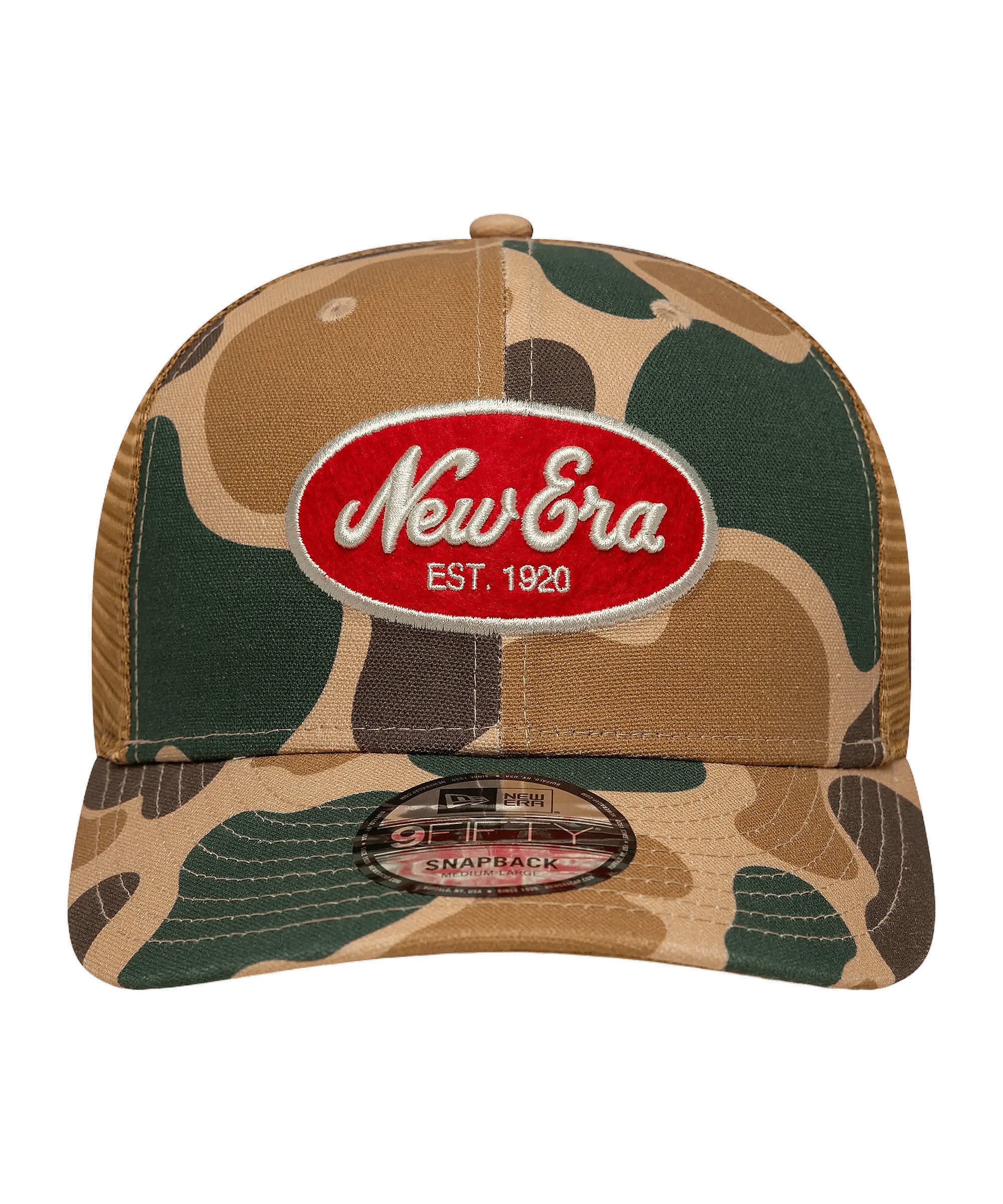 Baseball Cap New Era Duck Camo 9Fifty Trucker Cap Beige Caps