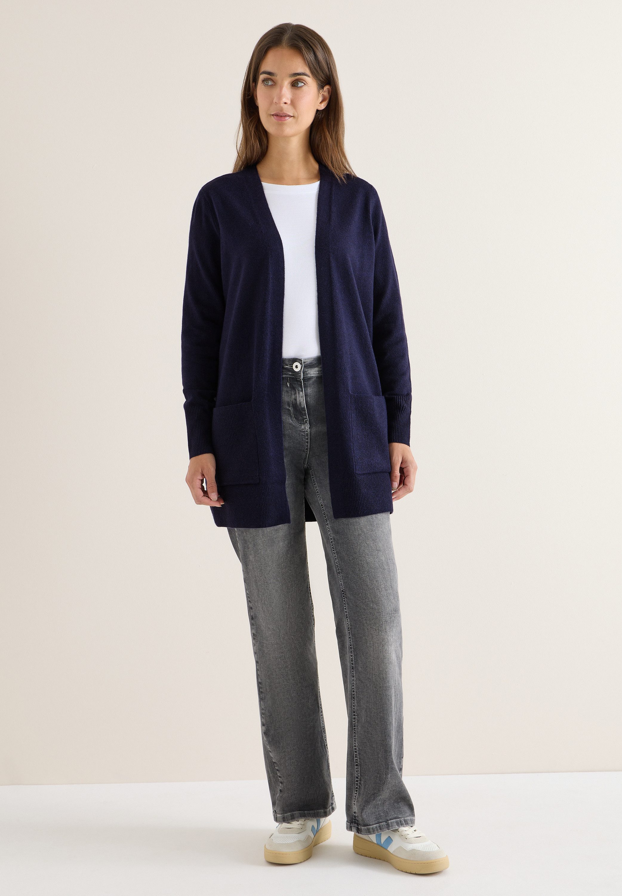 CECIL Longstrickjacke aus softem Materialmix