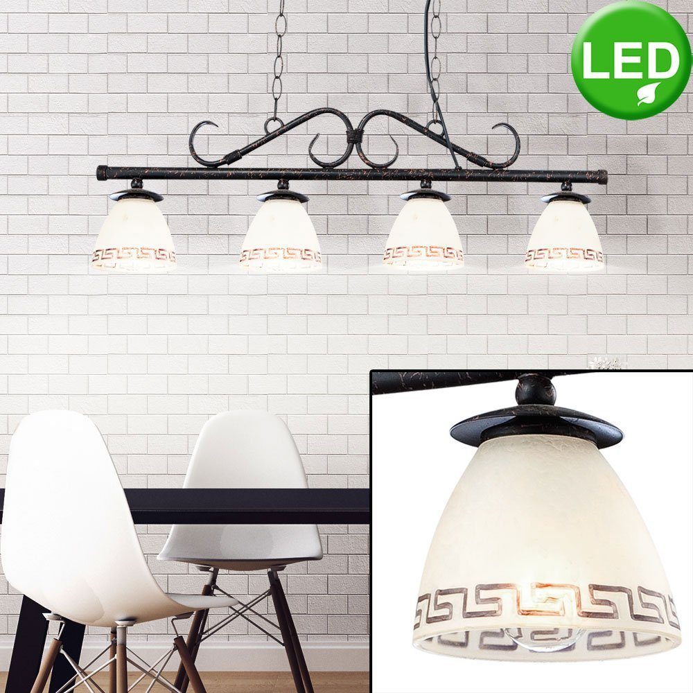 etc-shop Hängeleuchte, Decken Pendel Leuchte Alabaster Optik Glas Lampe