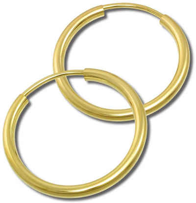 GoldDream Paar Creolen GoldDream Gold Ohrring Creolen 20mm (Creolen), Damen Creolen 333 Gelbgold - 8 Karat, Farbe: gold