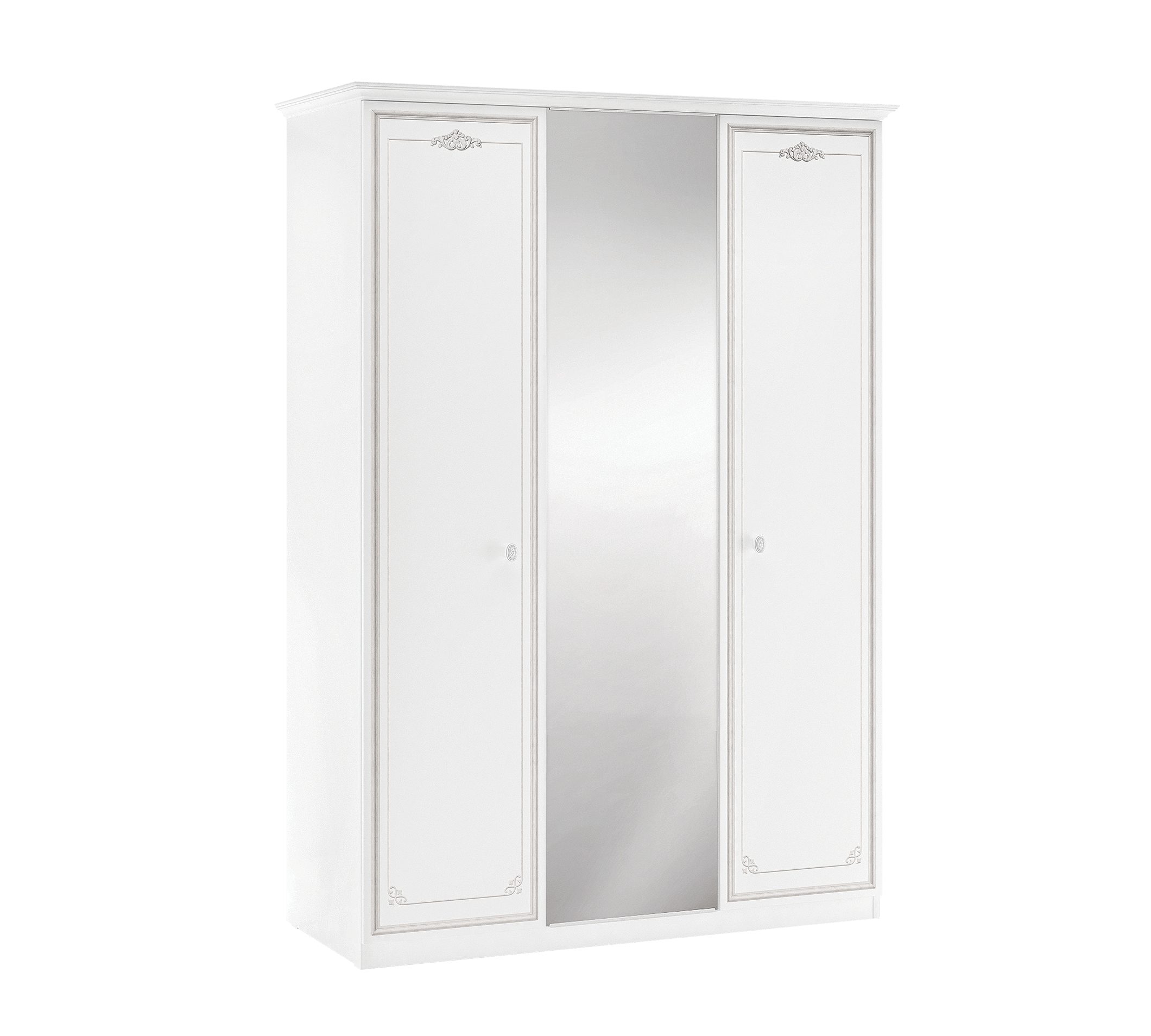 Möbel-Zeit Kleiderschrank SELENA GREY mit Spiegel, 3-türig