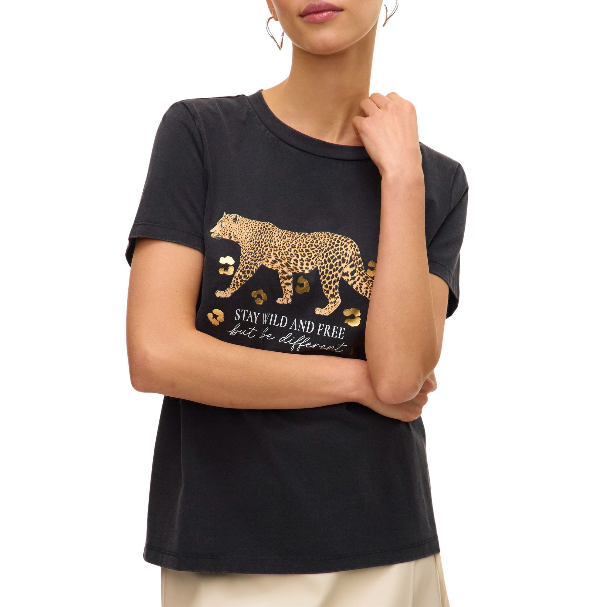 Vero Moda Kurzarmshirt VMFEO S/S O-NECK T-SHIRT JRS BTQ GA