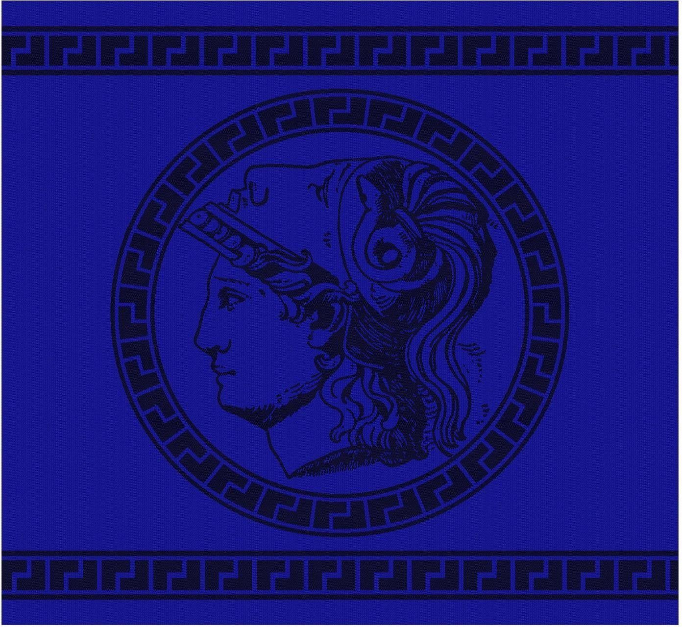 6-tlg) Minerva, Geschirrtuch blau DDDDD (Set,