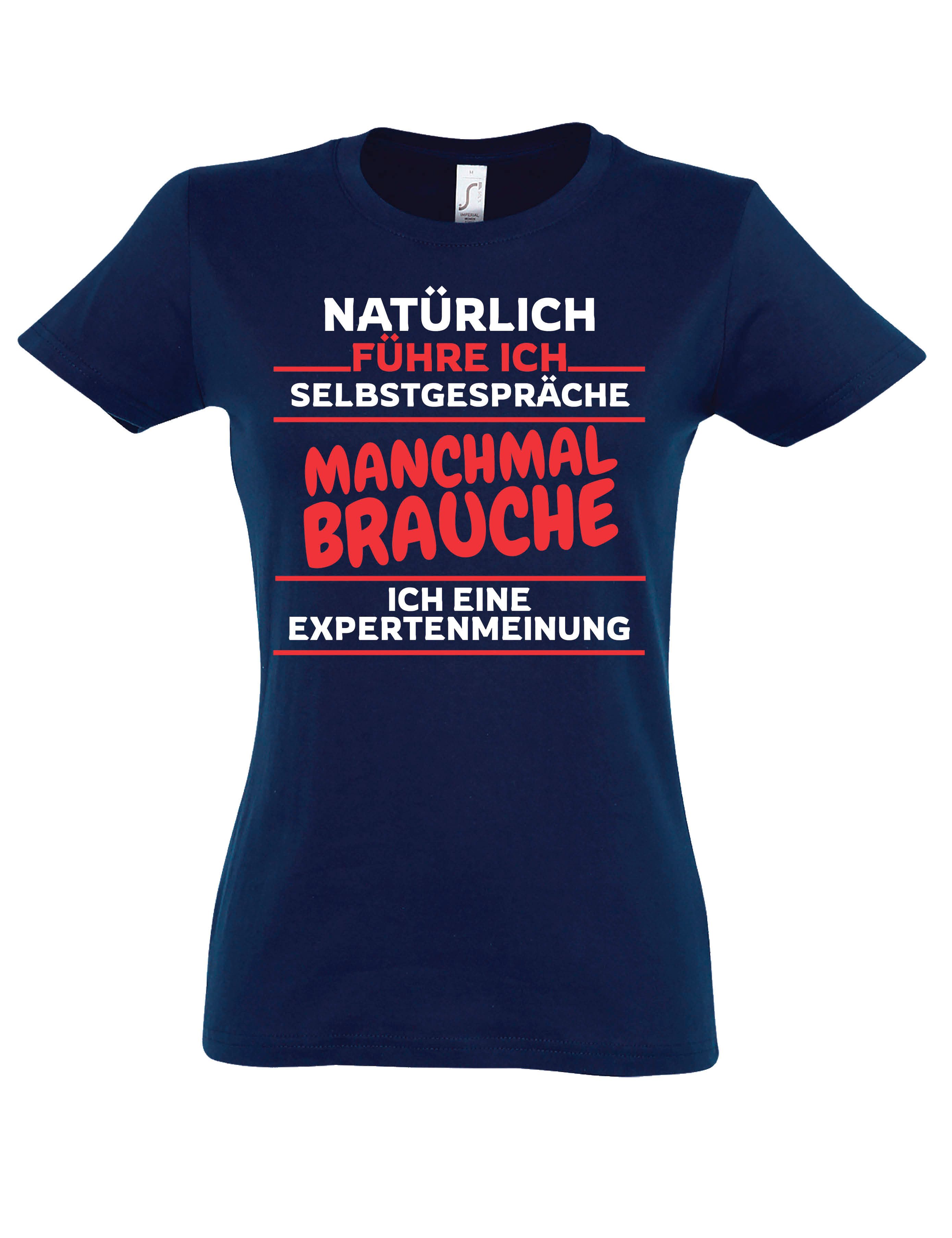 Print-Shirt "Selbstgespräche" Damen T-Shirt mit lustigen Print Geschenk Statement