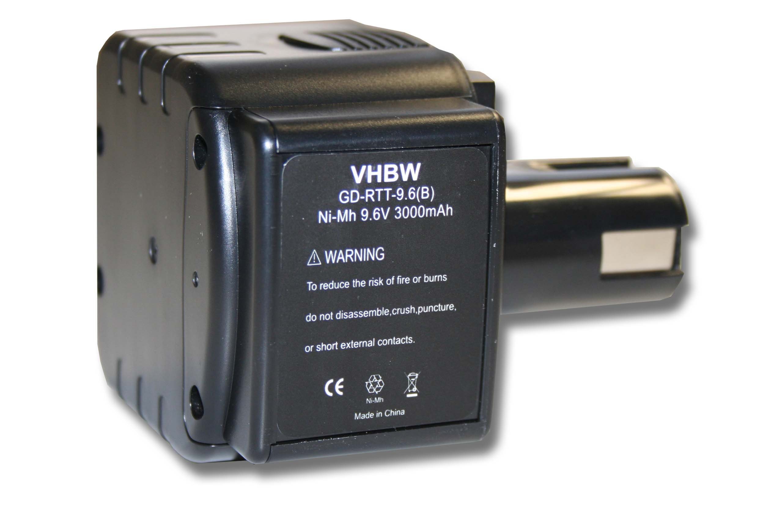 vhbw kompatibel mit Max Rebar RB392, RB315, RB215, RB515, RB395 Akku NiMH 3000 mAh (9,6 V)