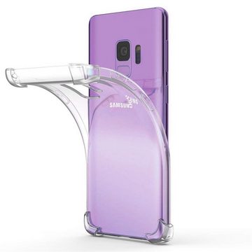 CoolGadget Handyhülle Anti Shock Rugged Case für Samsung Galaxy S9 Plus 6,2 Zoll, Slim Cover Kantenschutz Schutzhülle für Samsung S9+ Hülle Transparent