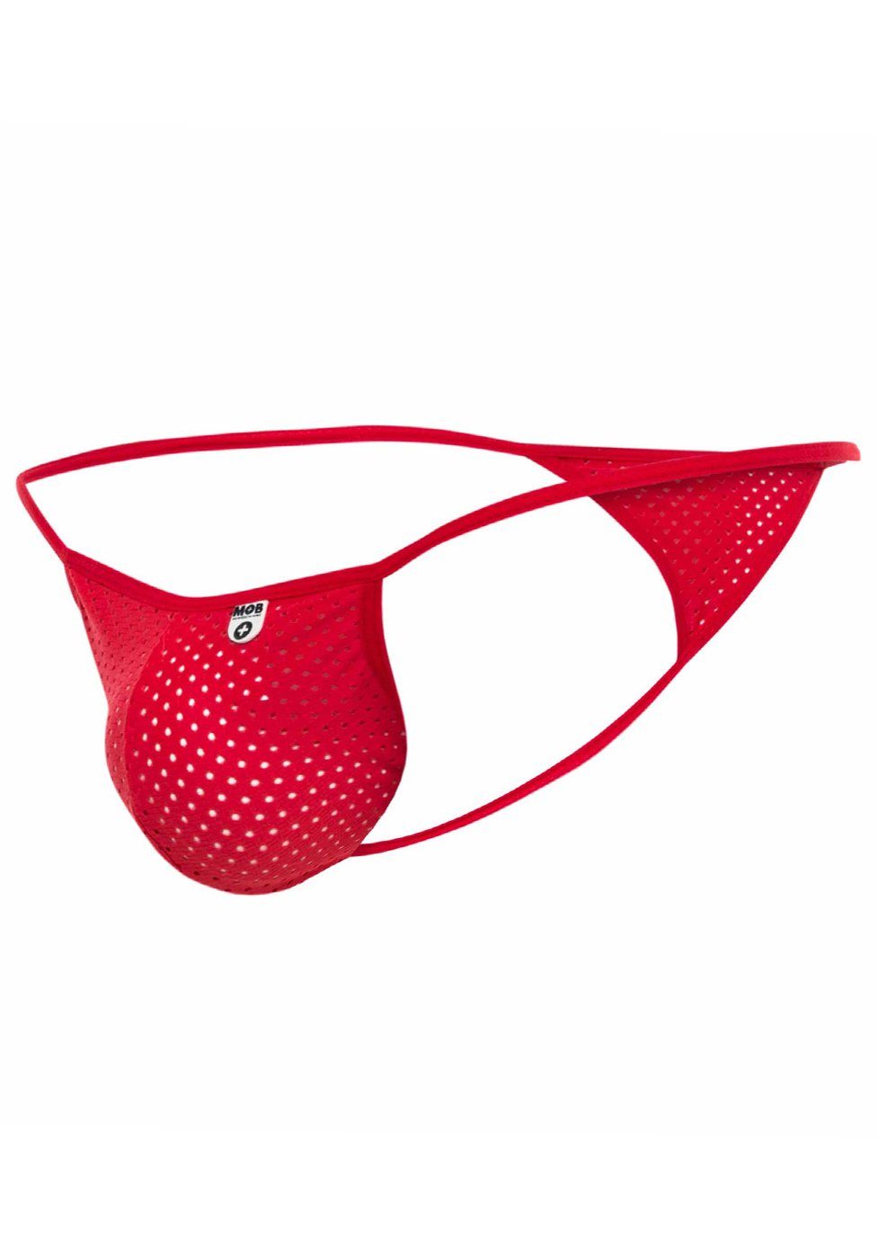 MOB Eroticwear String Transparenter V-String aus Mikrofaser - rot