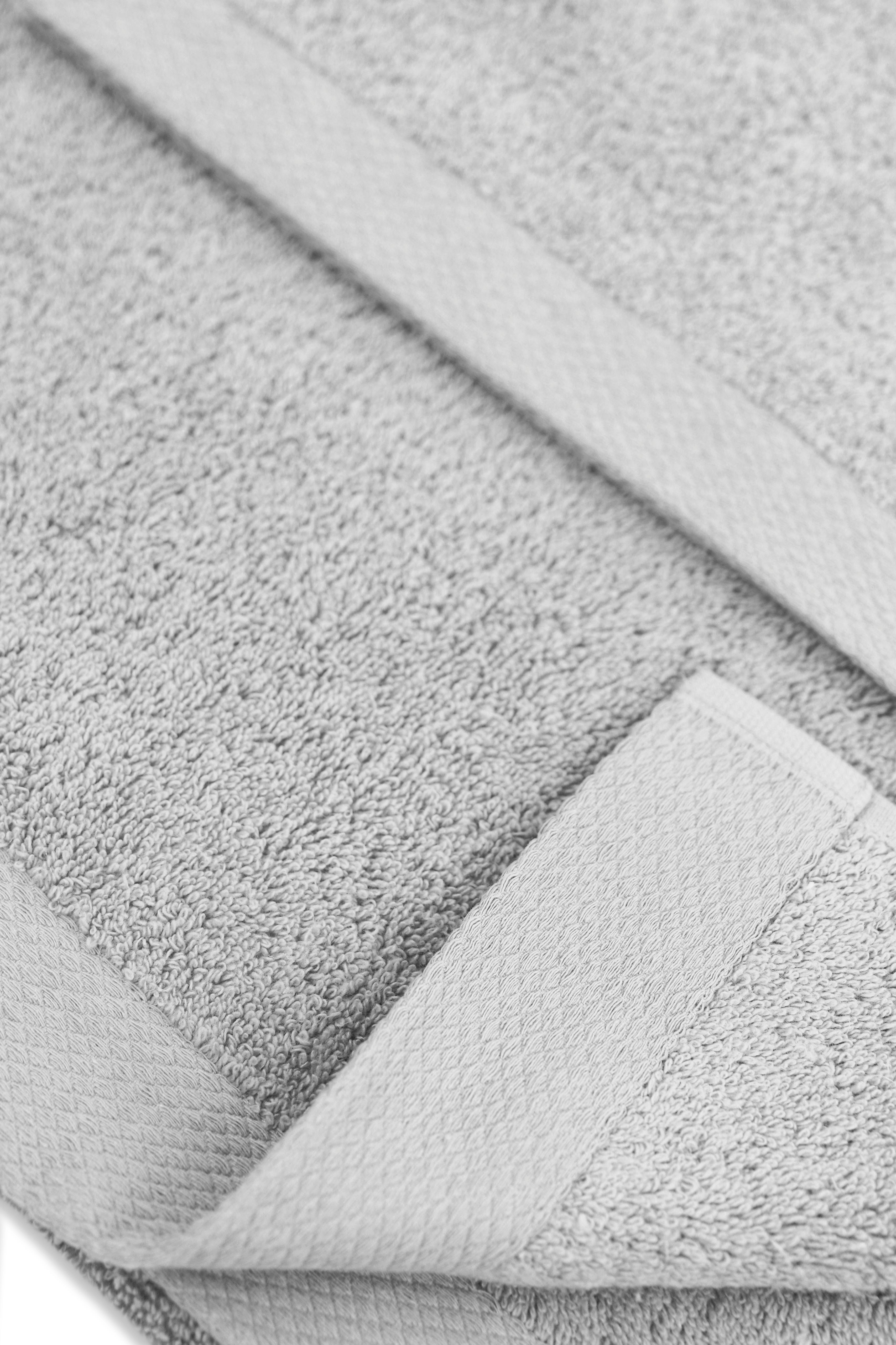 Leonique Handtuch Set 600gr/m² Frottee, Premium hellgrau Duschtuch, aus Gästetuch (3-tlg), »Tailles« Bio-Baumwolle flauschige Handtuch, Hotel-Qualität