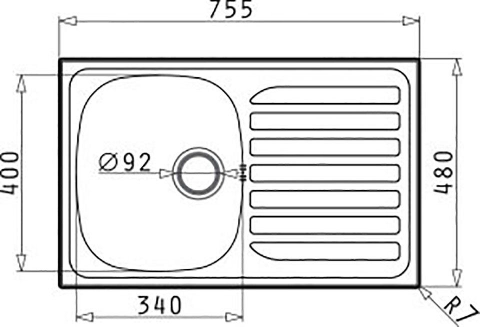 Pyramis Einbauspüle Creta Flat Edelstahl günstig online kaufen