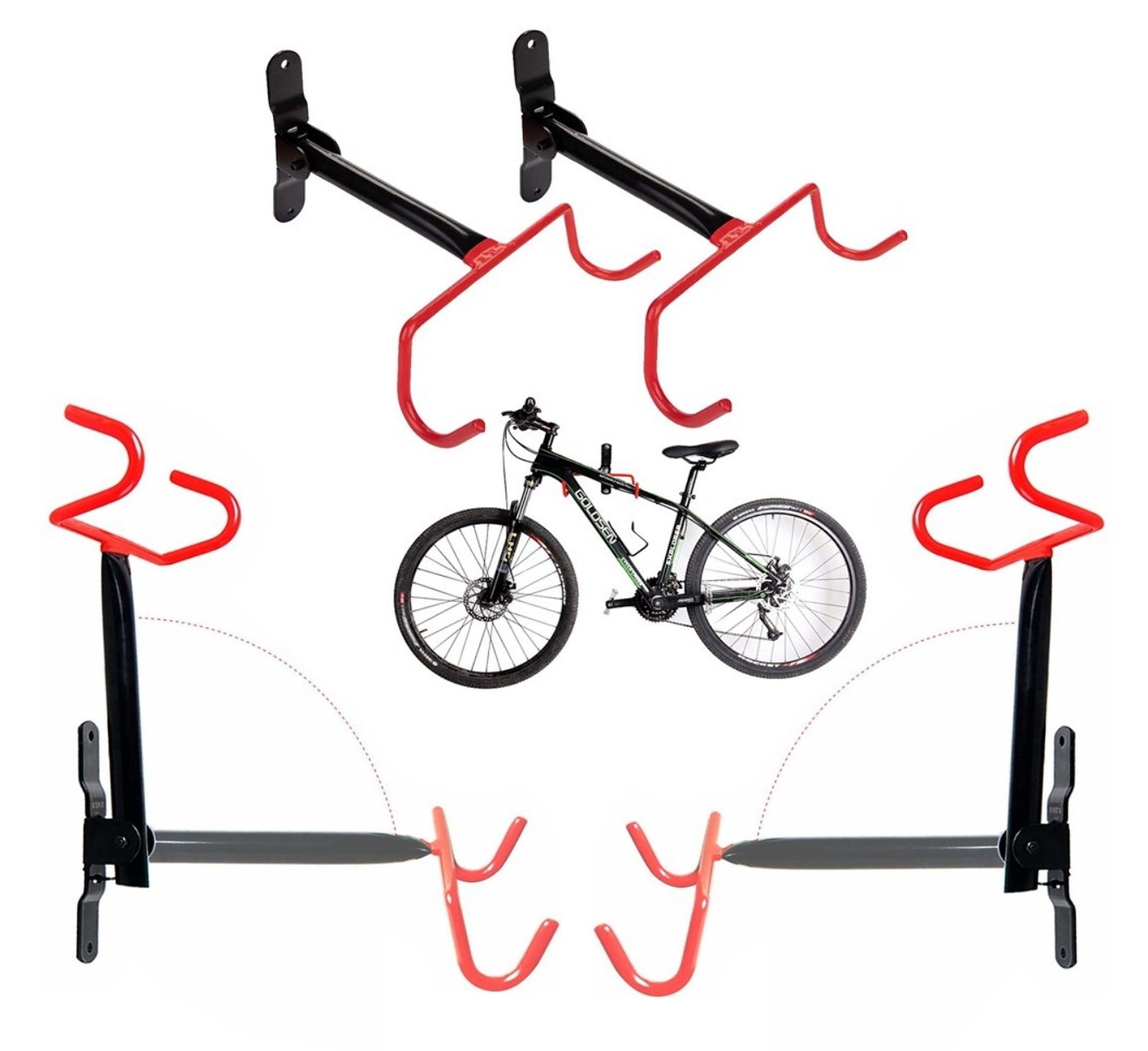 BAYLI Fahrradständer 4er Set Fahrrad Wandhalterung, Fahrradhalter Garage, klappbare Wandh