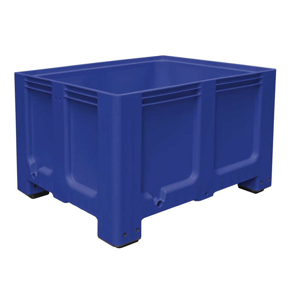 BRB-Lagertechnik Aufbewahrungsbox Großbox, Industrieausführung, LxBxH 1200x1000x760 mm, mit 4 Füßen, Palettenbox, stabile Großbox im Maß der Euro-Palette