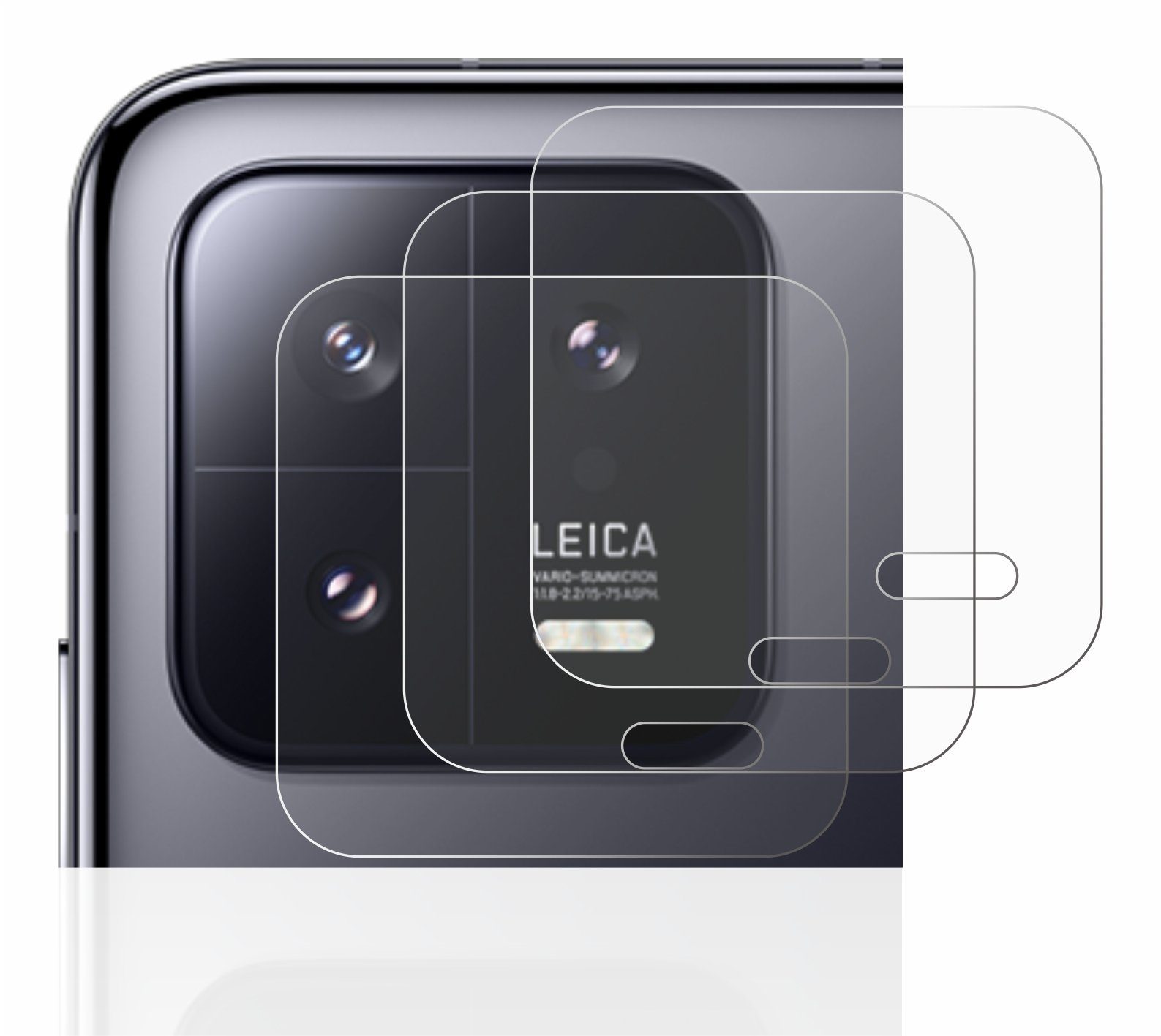Savvies Schutzfolie für Xiaomi 13 (NUR Kamera), Displayschutzfolie, 6  Stück, Folie klar