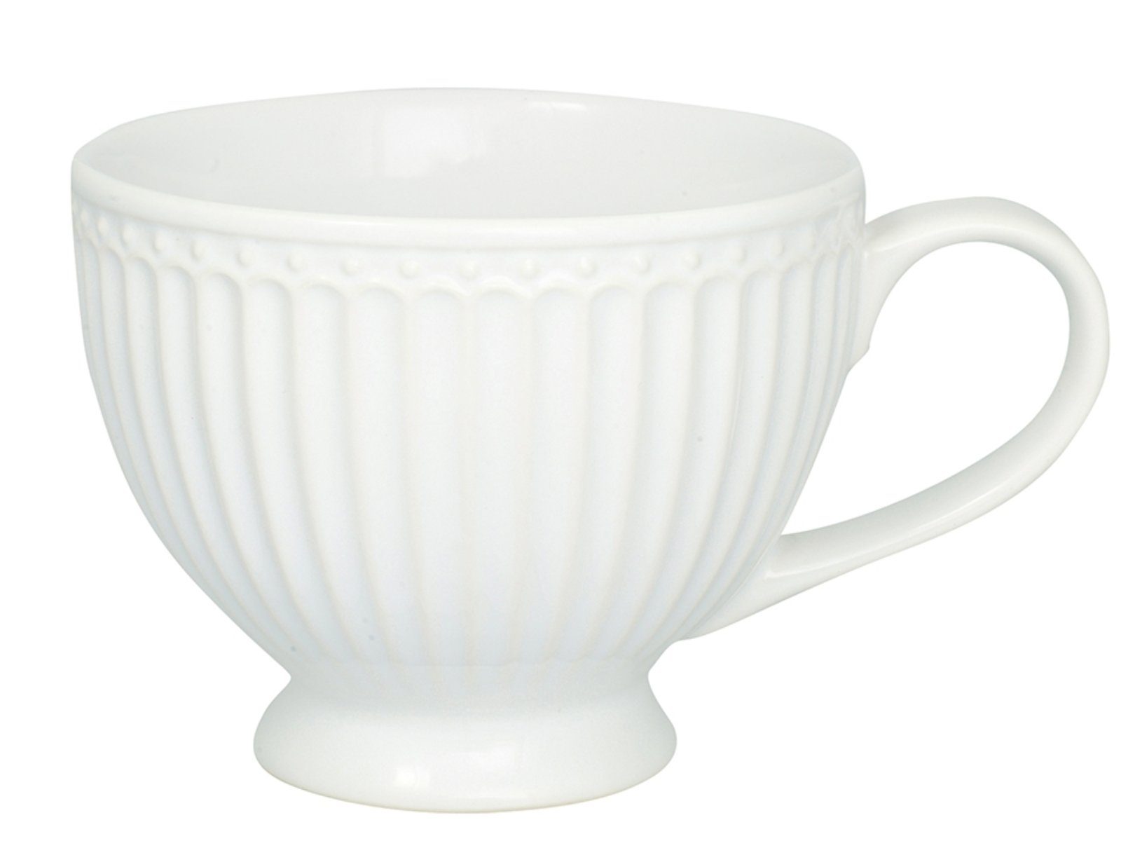 Greengate Tasse Alice Teetasse white 0,4 l, Porzellan