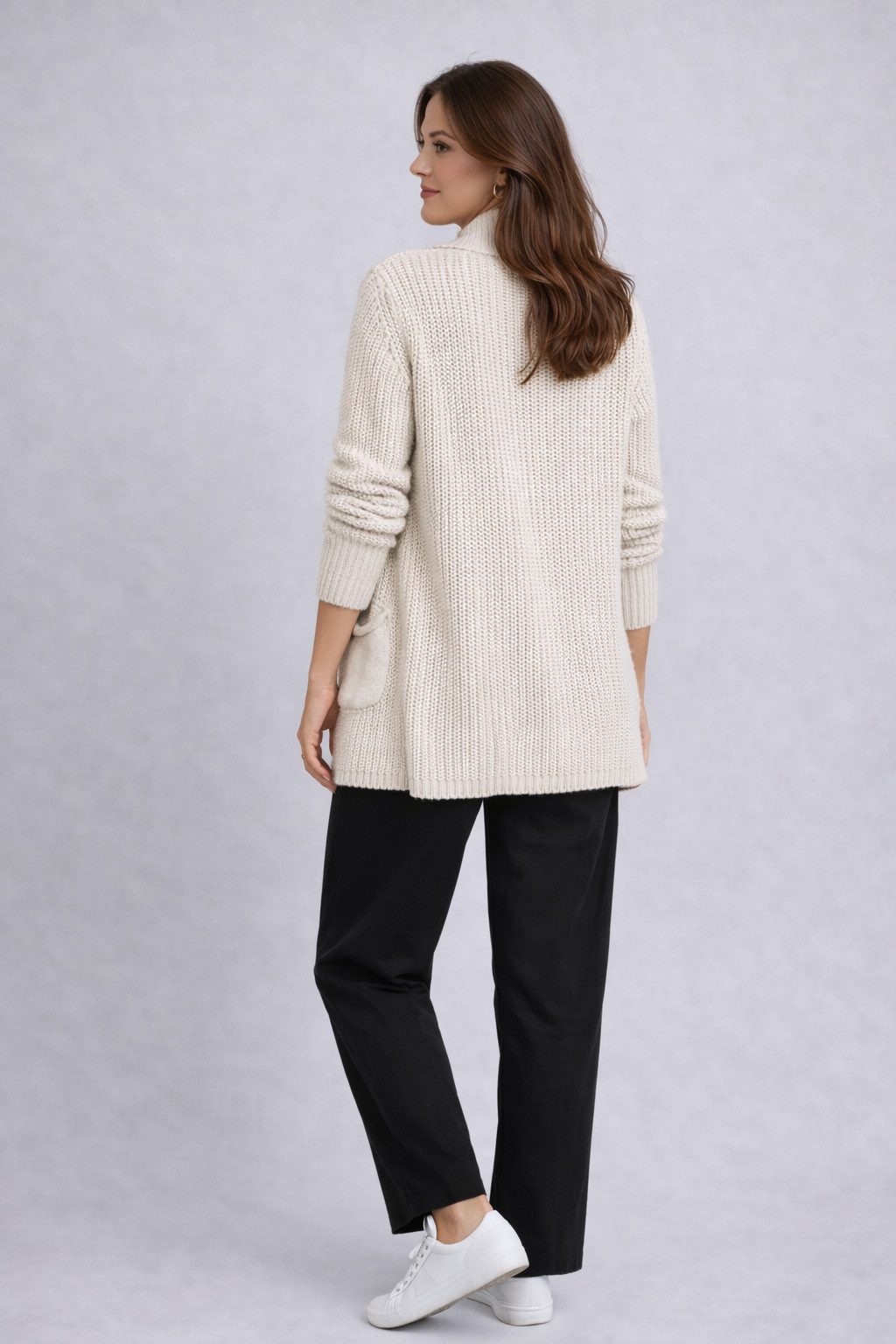 ITALY VIBES Strickjacke - Cardigan - Strickweste Damen - Jacke gestrickt ONE SIZE / passend für Größe S - L