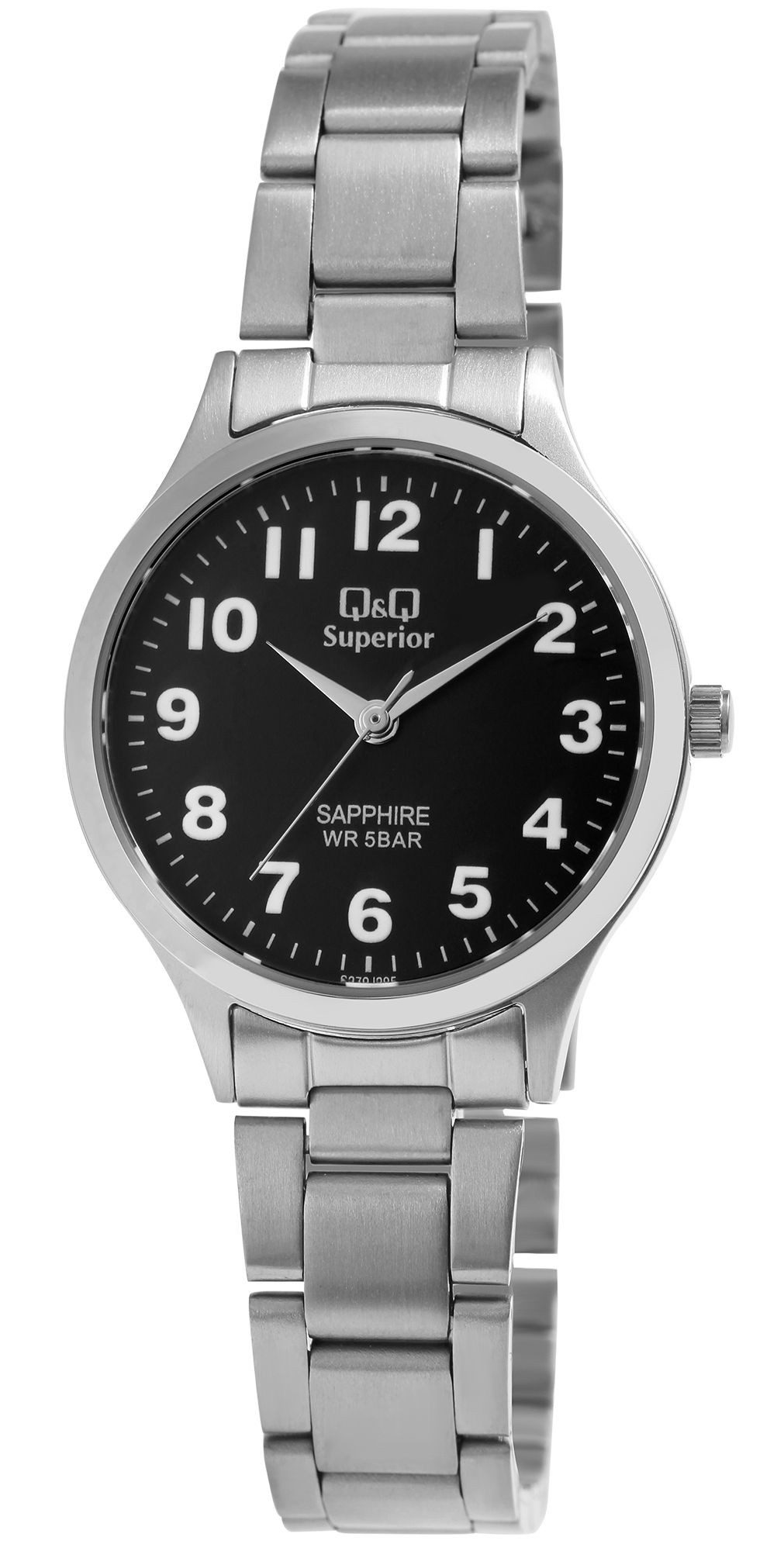 Q&Q Quarzuhr S279J205Y Q&Q Superior Damenarmbanduhr, Edelstahl, Saphirglas, 5